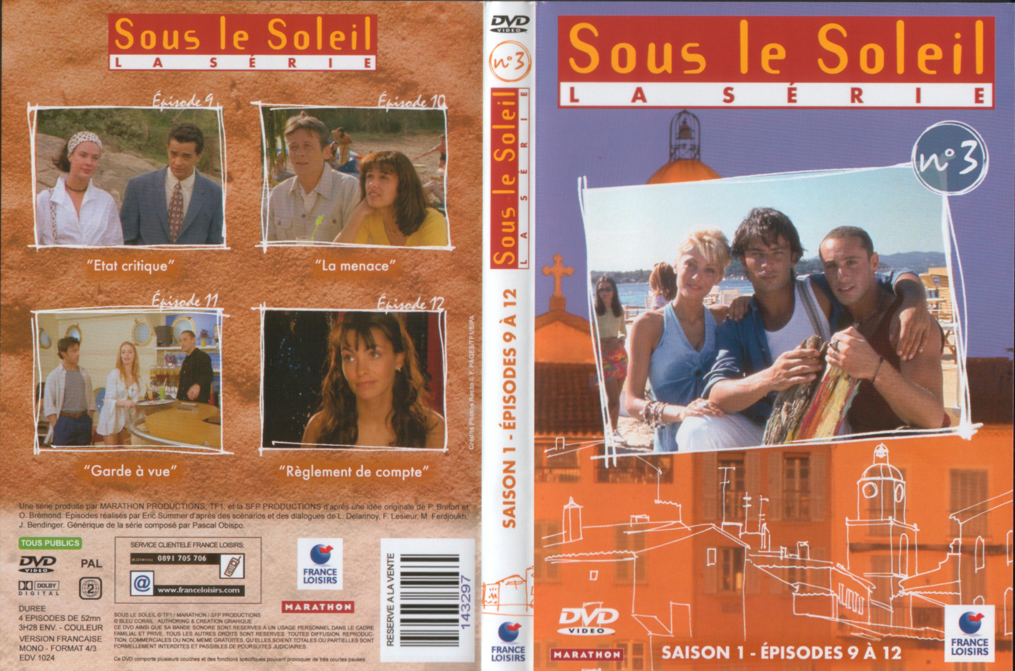 Jaquette DVD Sous le soleil saison 1 vol 3