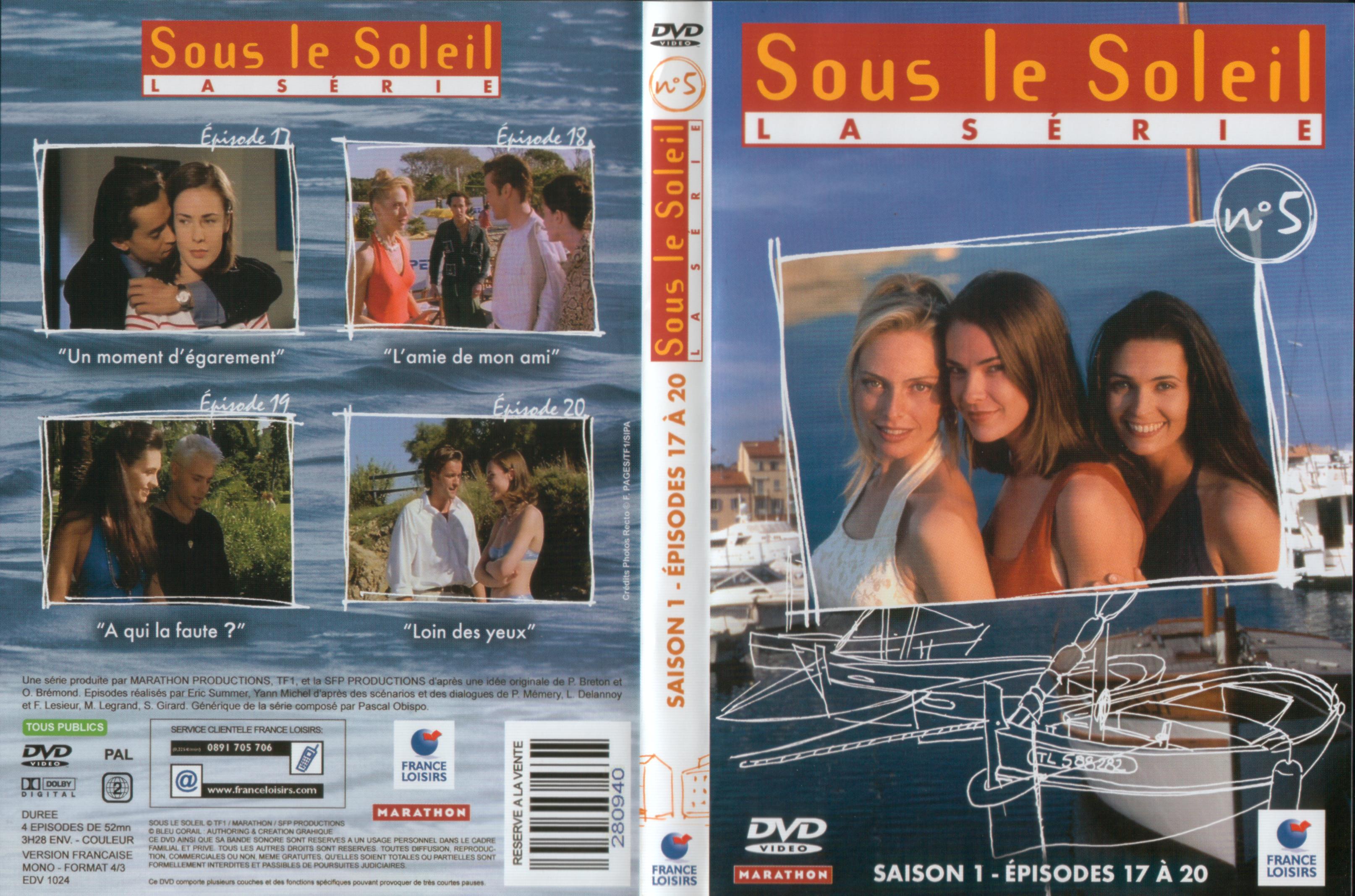 Jaquette DVD Sous le soleil saison 1 vol 5