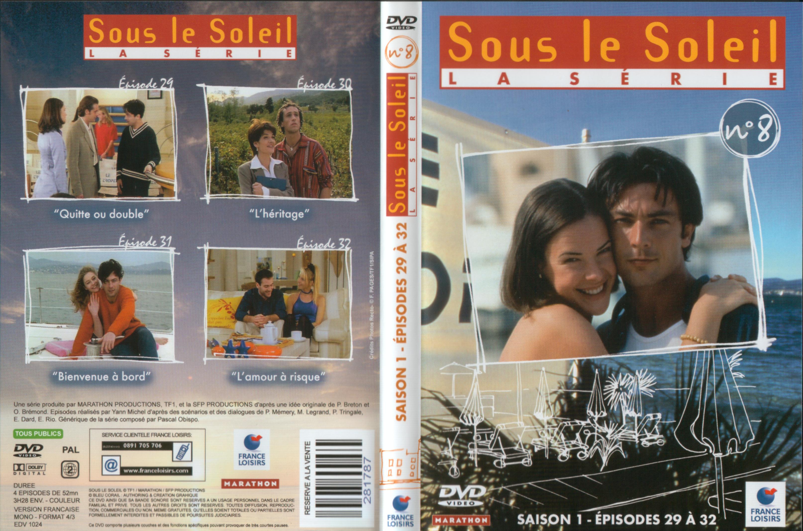 Jaquette DVD Sous le soleil saison 1 vol 8