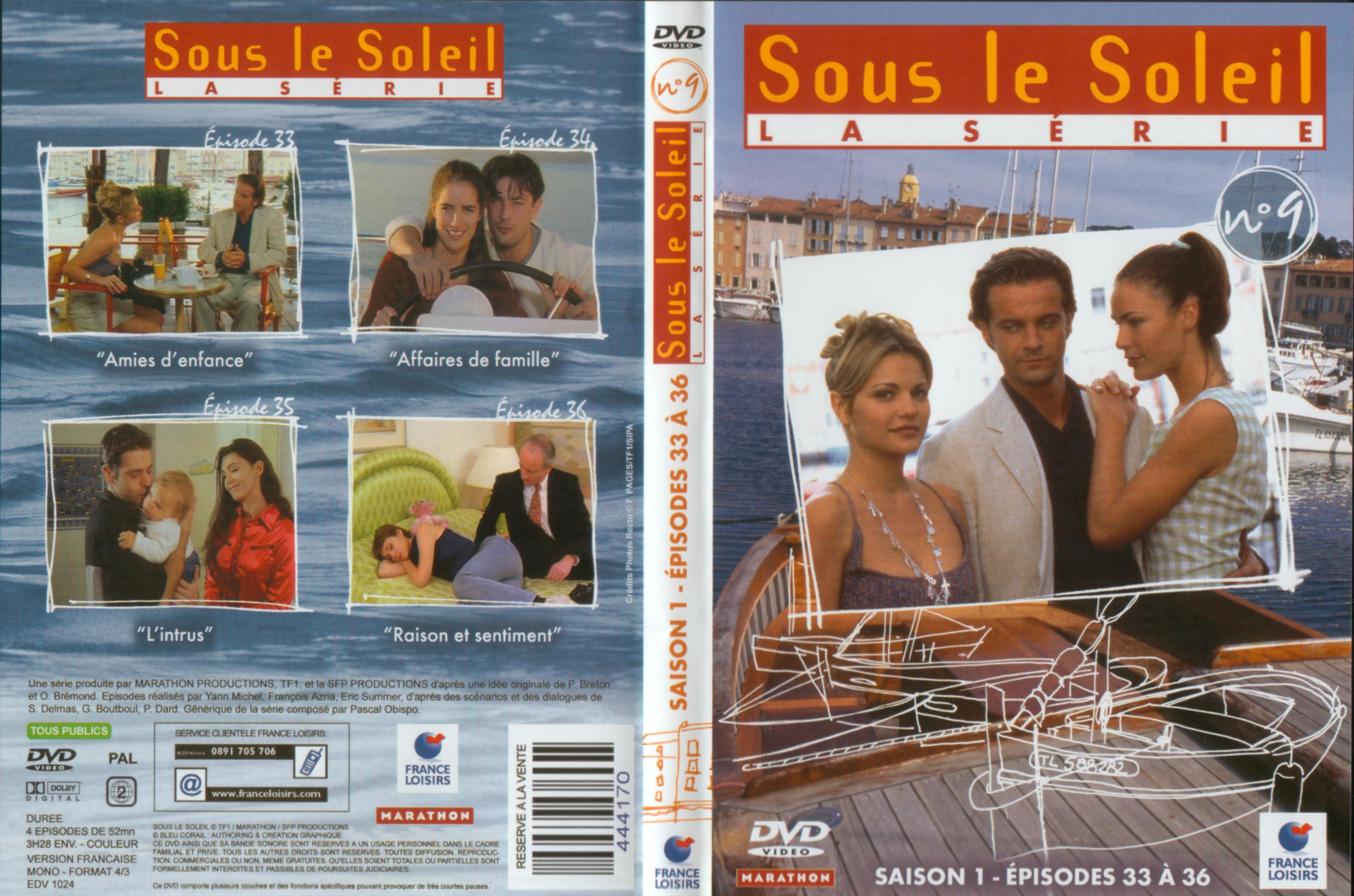 Jaquette DVD Sous le soleil saison 1 vol 9
