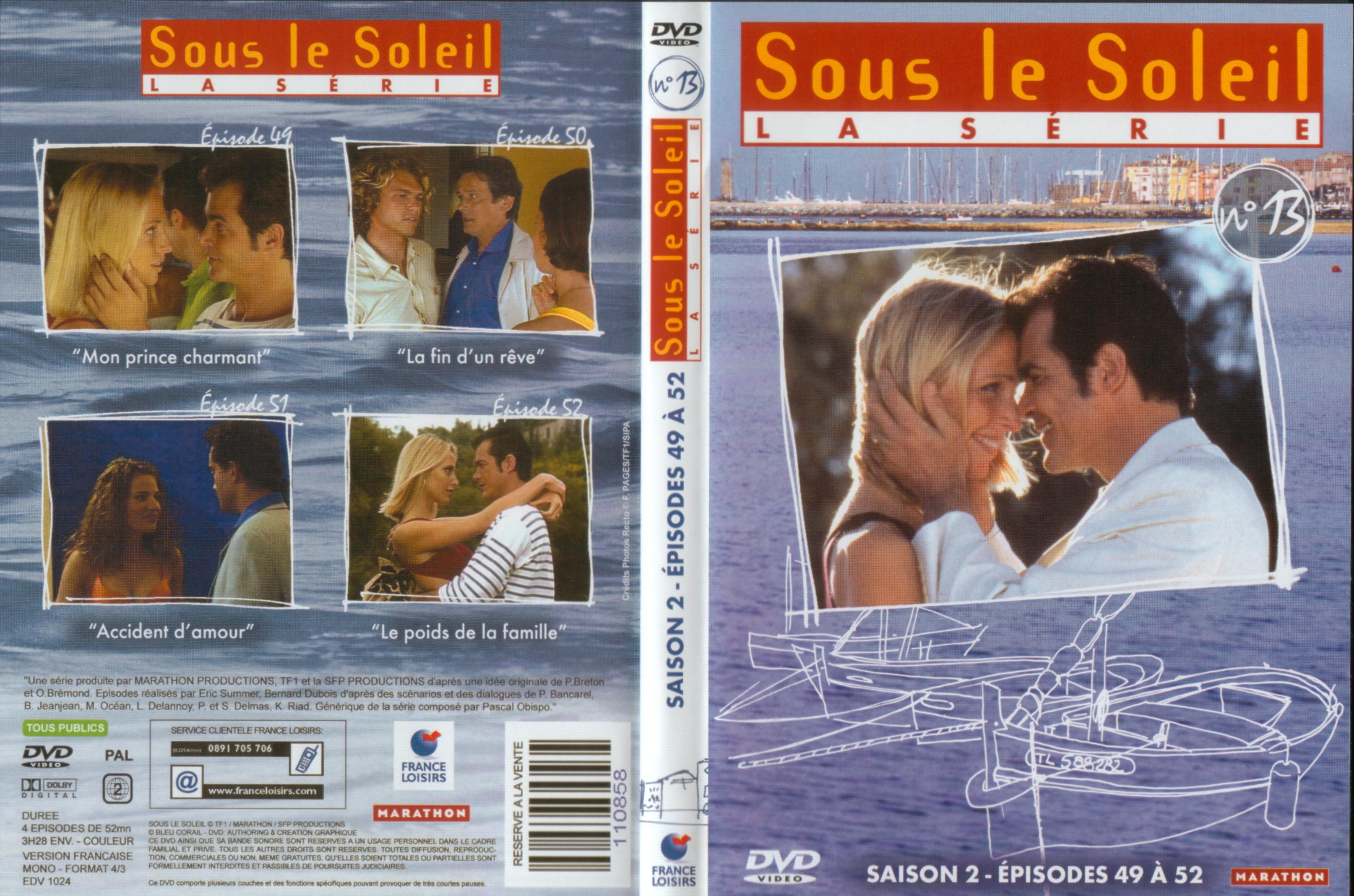 Jaquette DVD Sous le soleil saison 2 vol 13