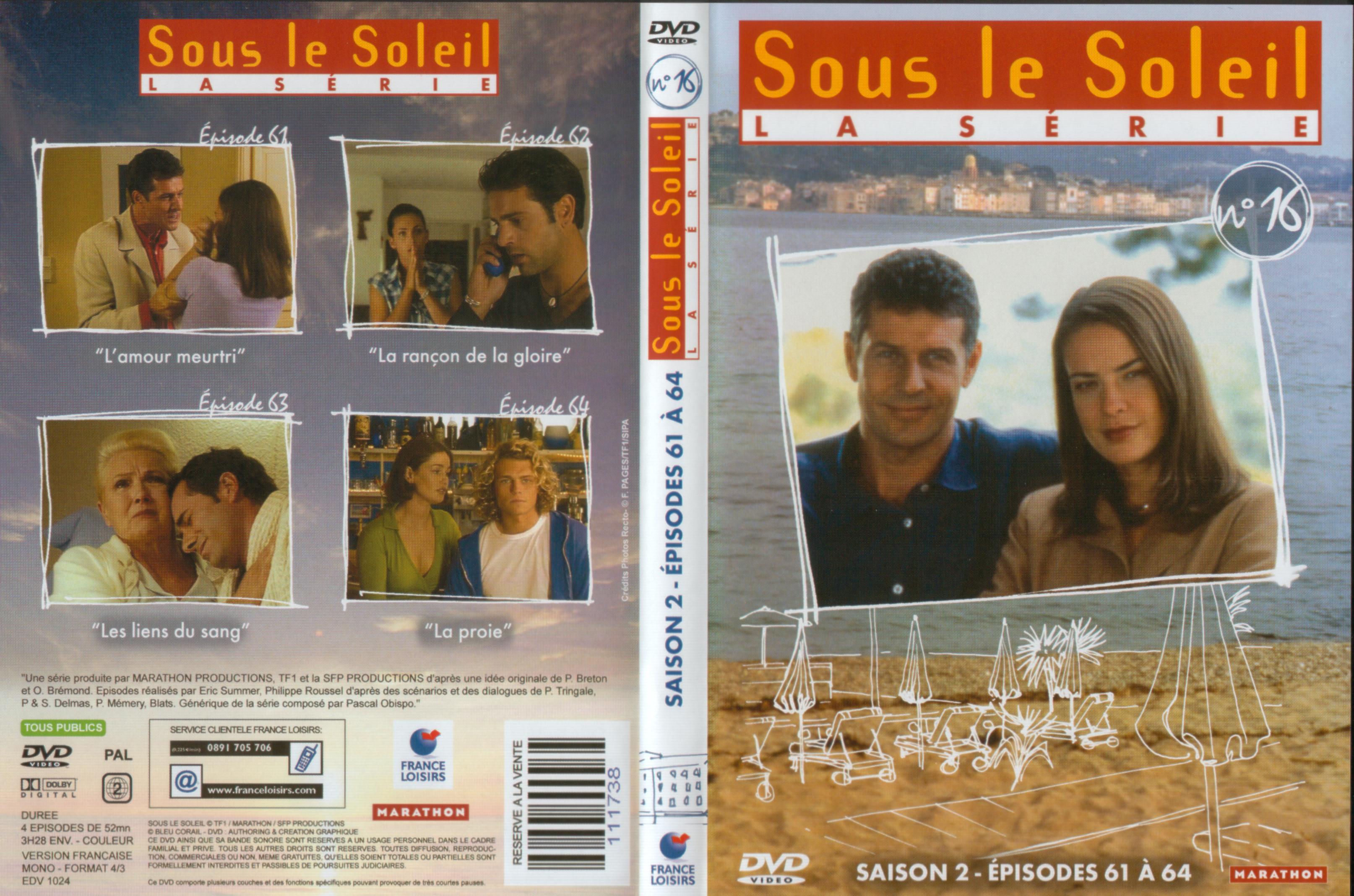 Jaquette DVD Sous le soleil saison 2 vol 16