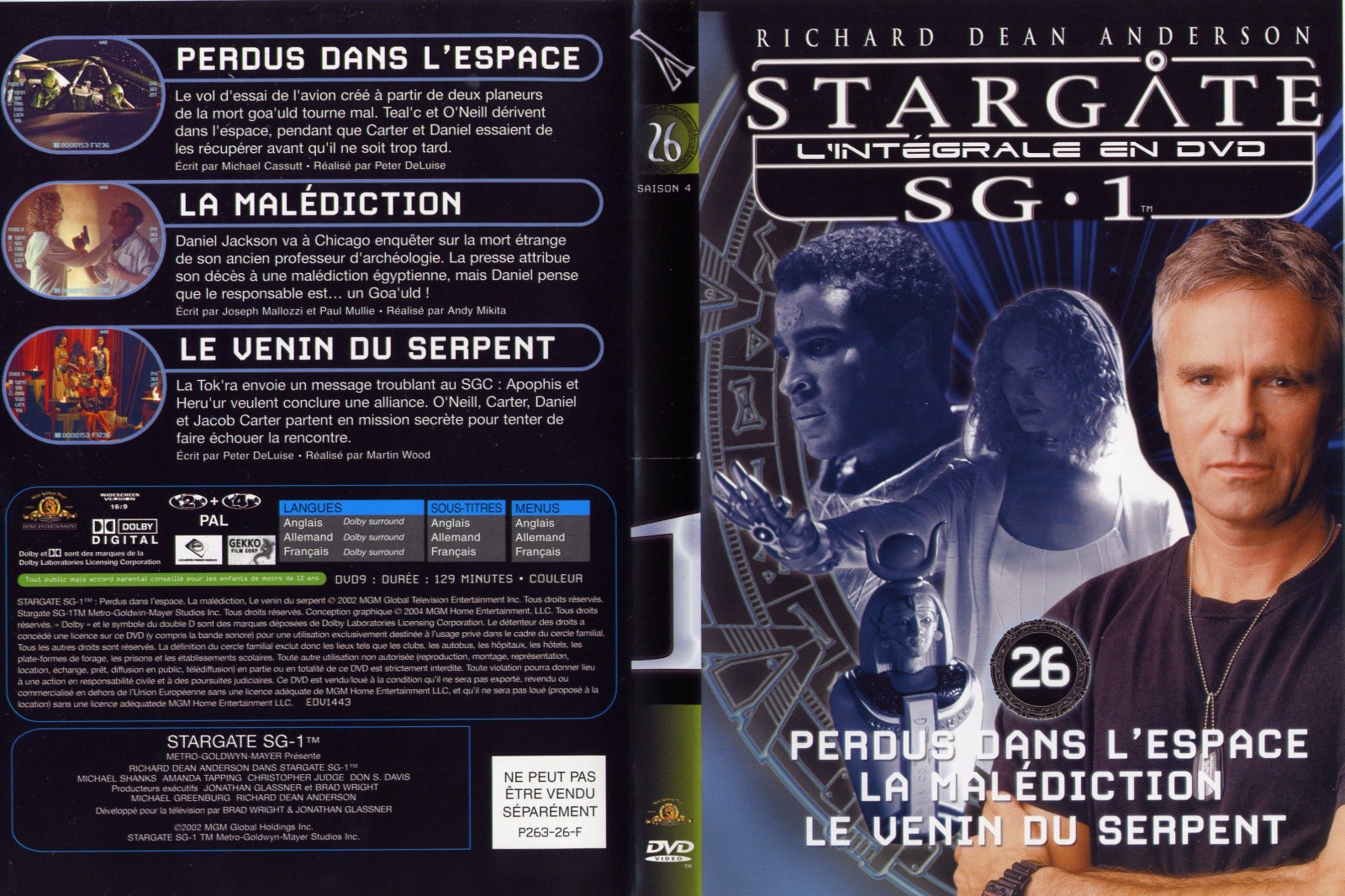 Jaquette DVD Stargate saison 4 vol 26