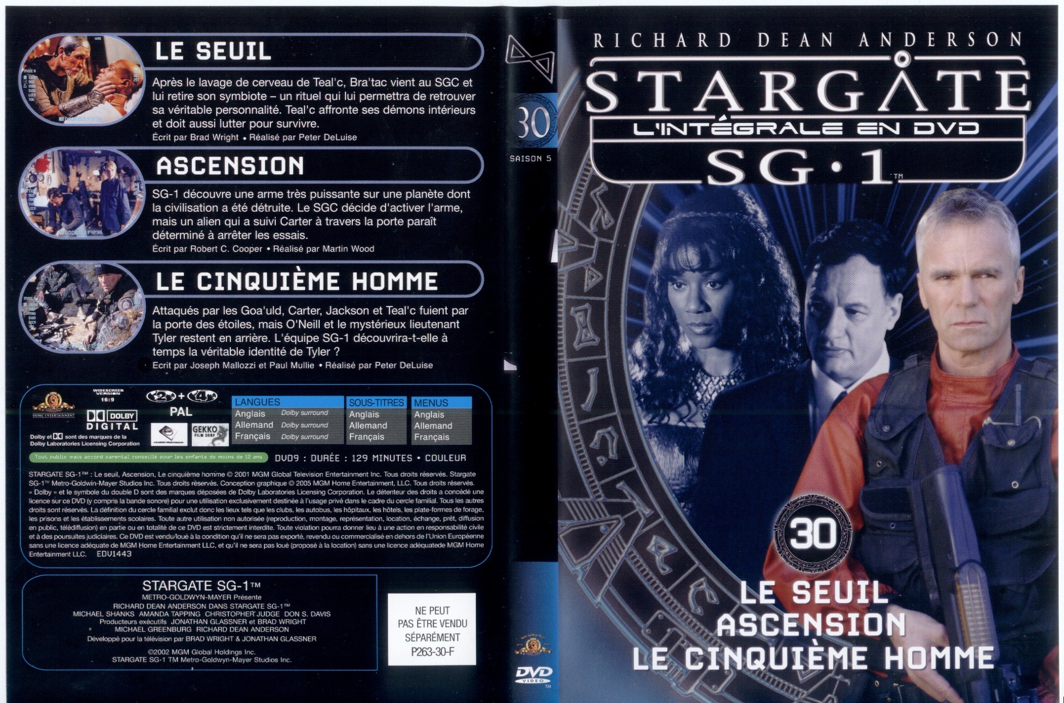 Jaquette DVD Stargate saison 5 vol 30