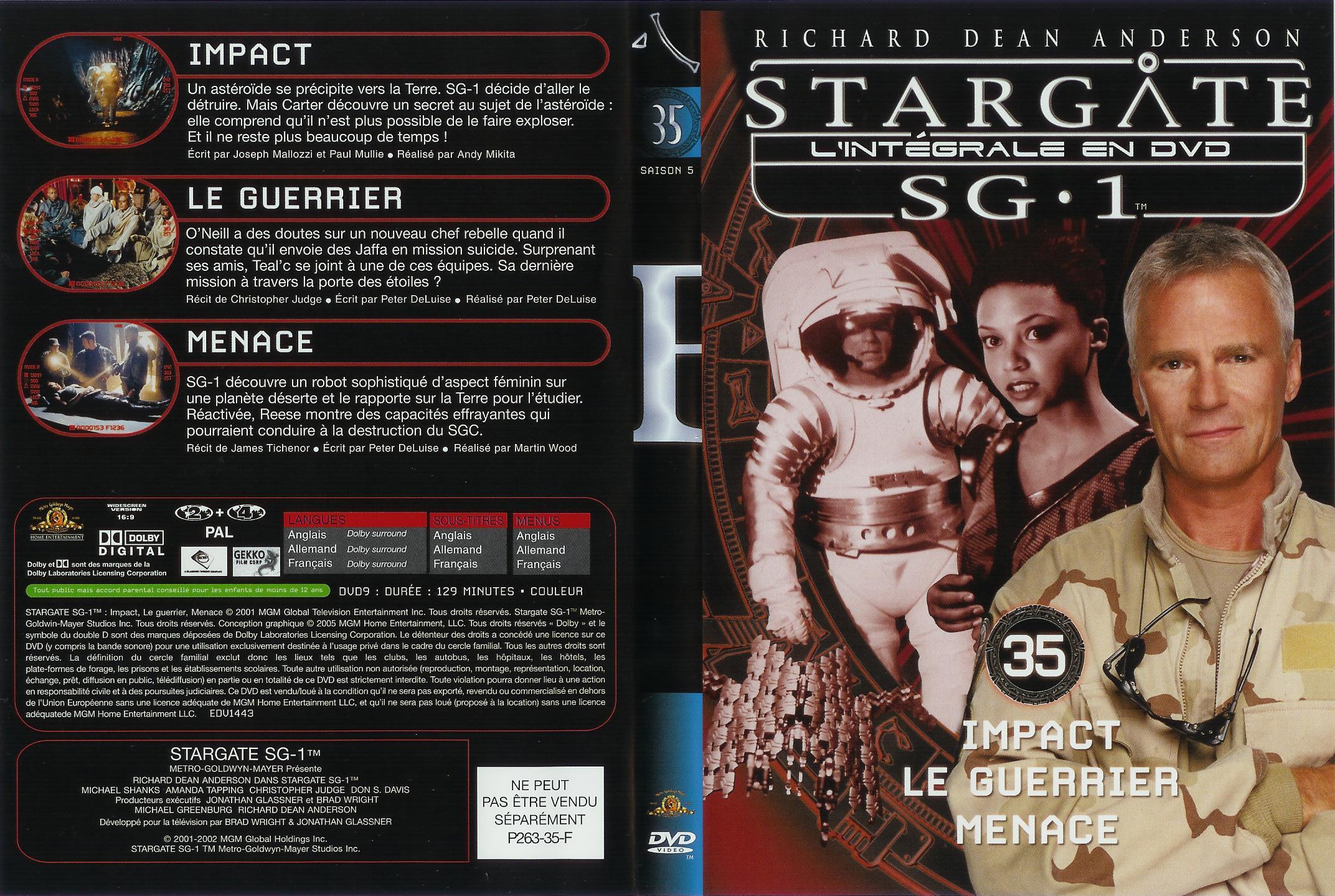 Jaquette DVD Stargate saison 5 vol 35
