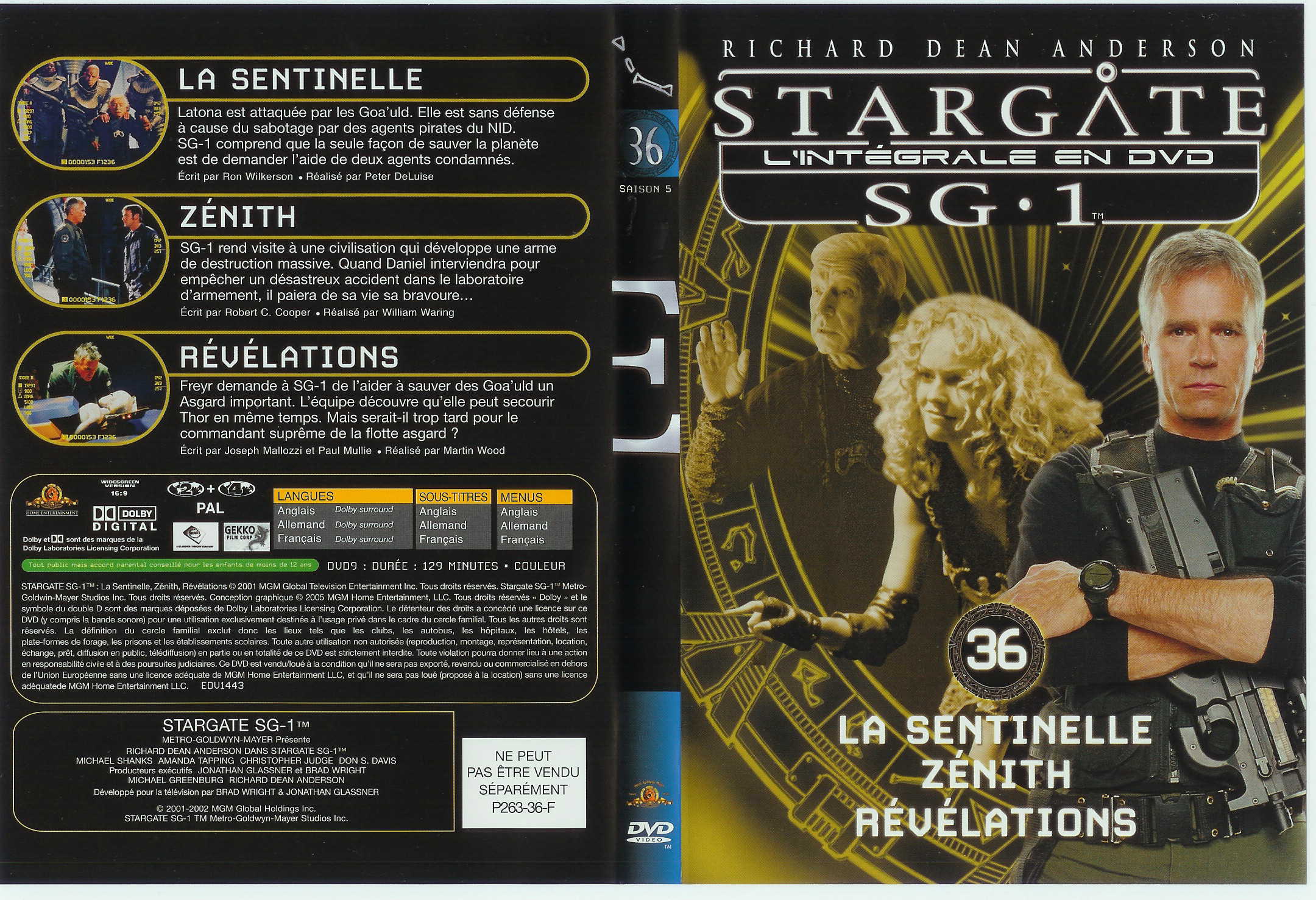 Jaquette DVD Stargate saison 5 vol 36