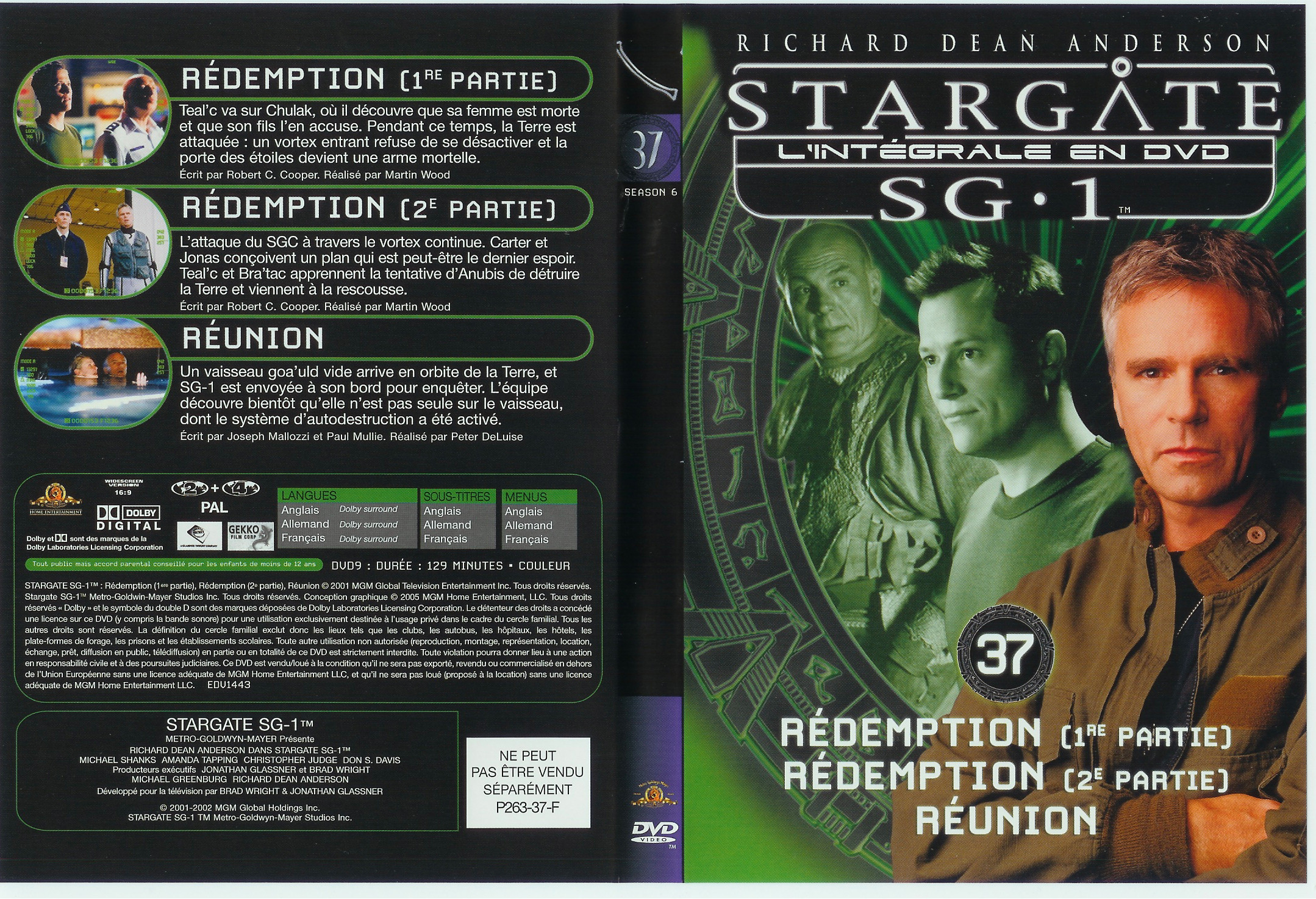 Jaquette DVD Stargate saison 5 vol 37