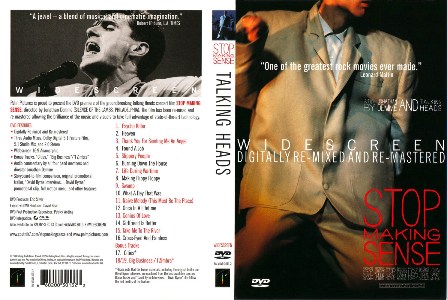 Jaquette DVD Stop Making Sense