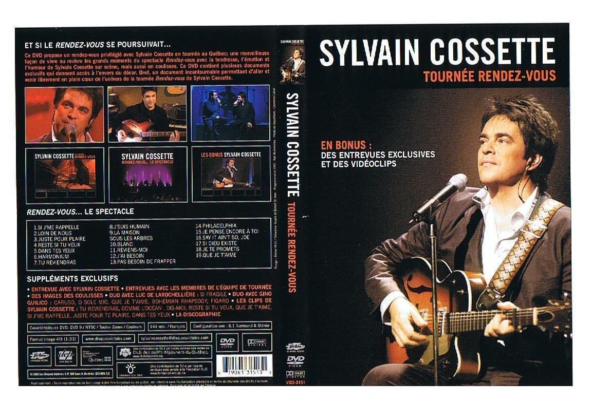 Jaquette DVD Sylvain Cossette