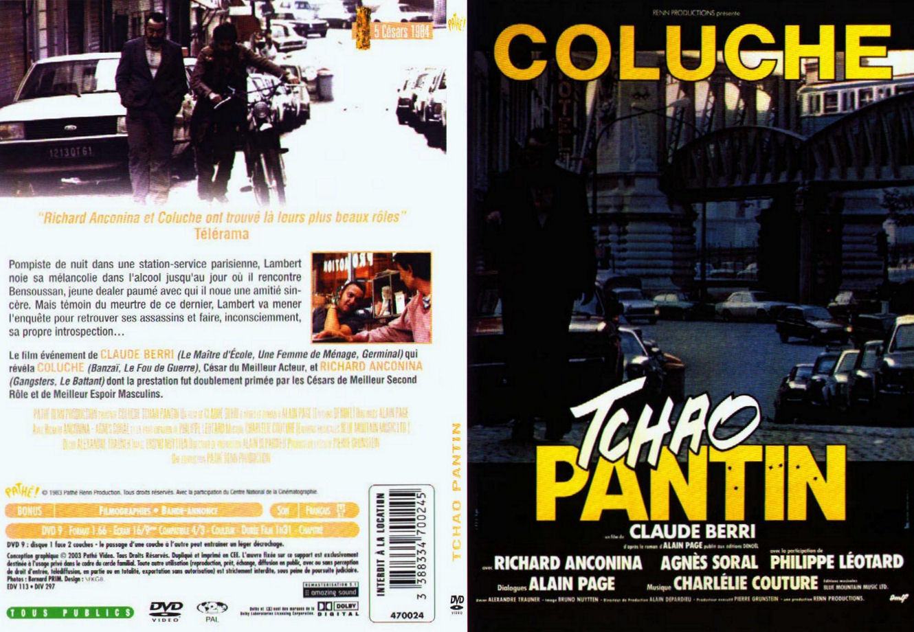 Jaquette DVD Tchao Pantin - SLIM