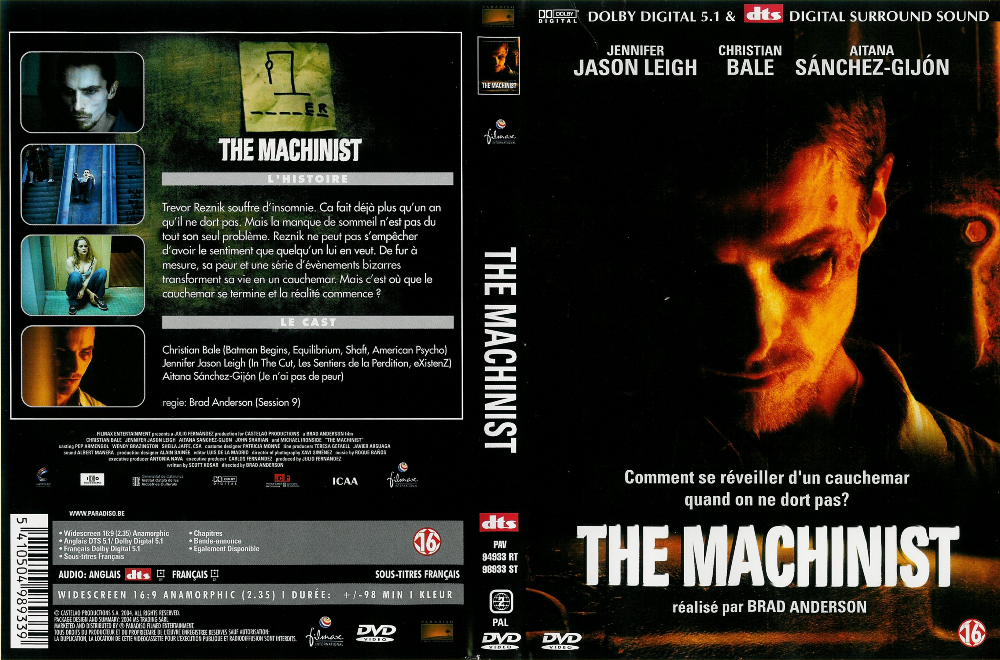 Jaquette DVD The Machinist