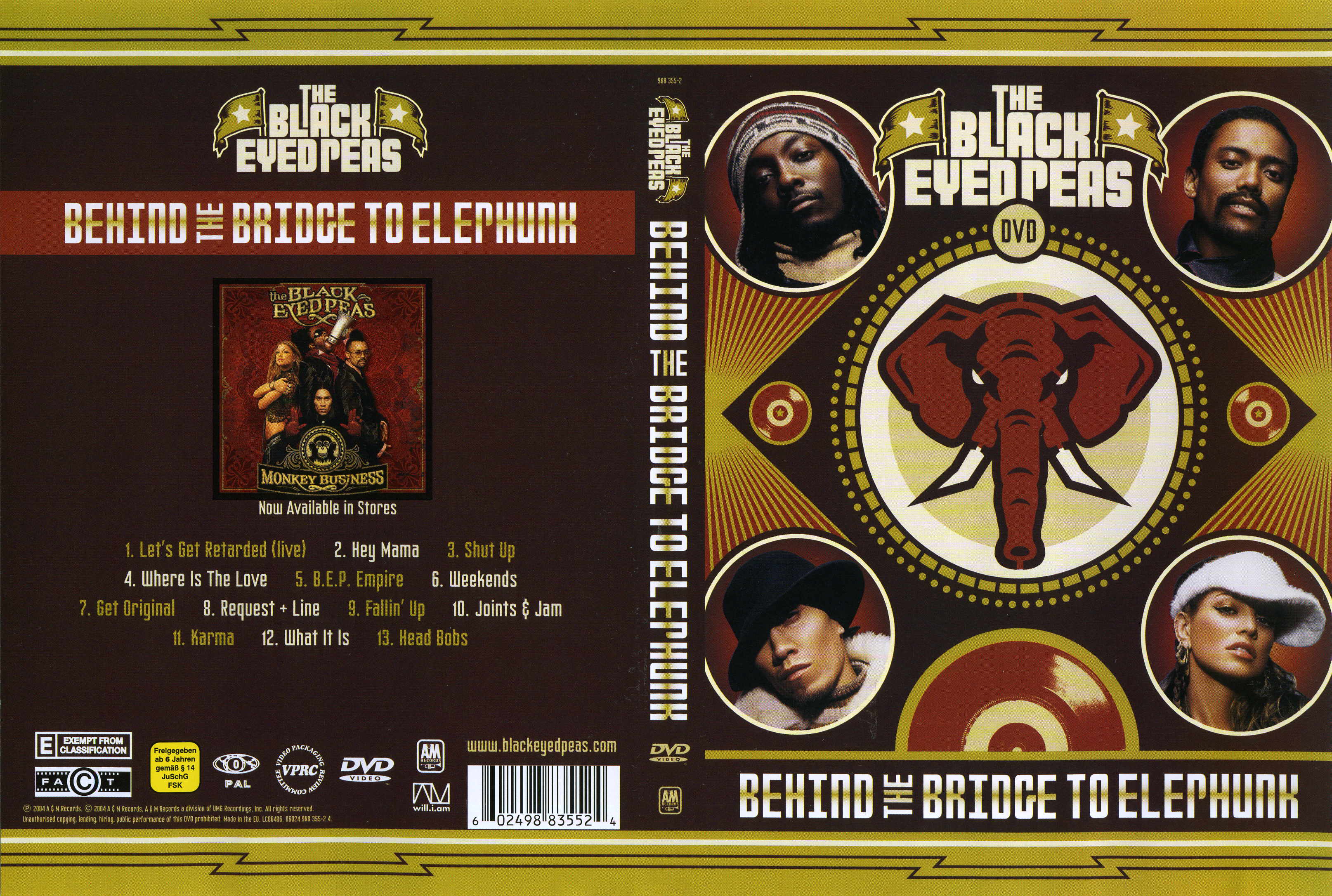 Jaquette DVD The black eyed peas - Behind the bridge to elephunk