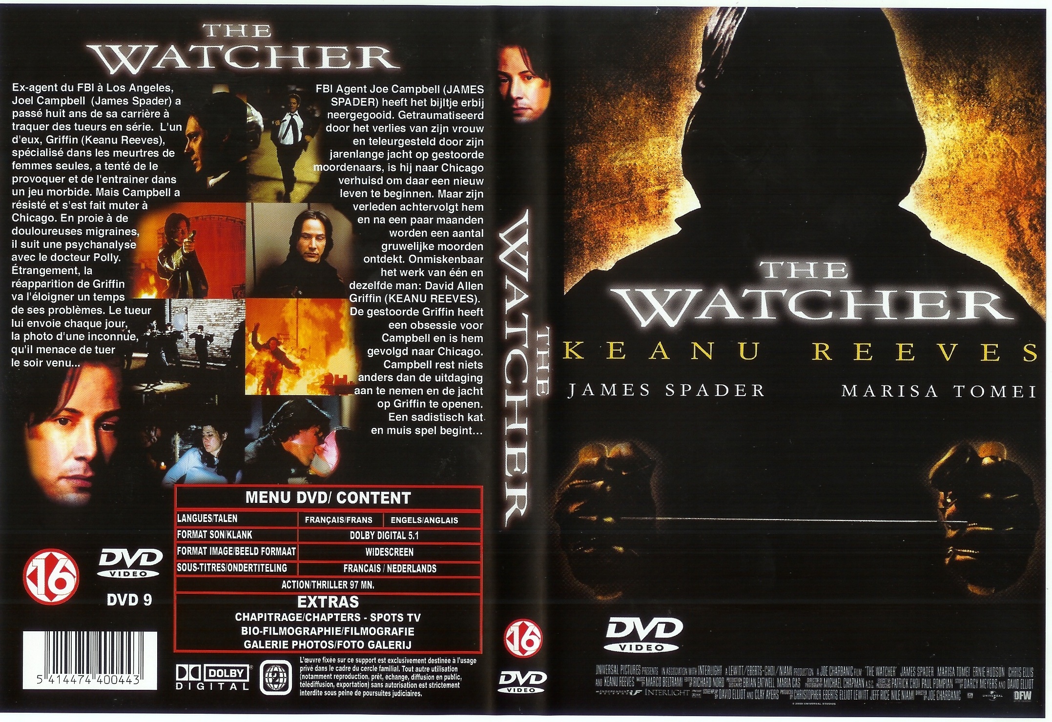 Jaquette DVD The watcher v3