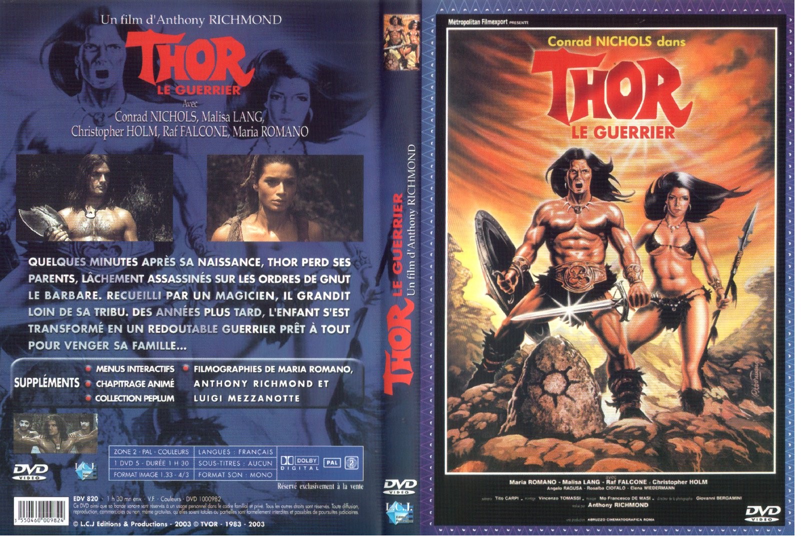 Jaquette DVD Thor le guerrier