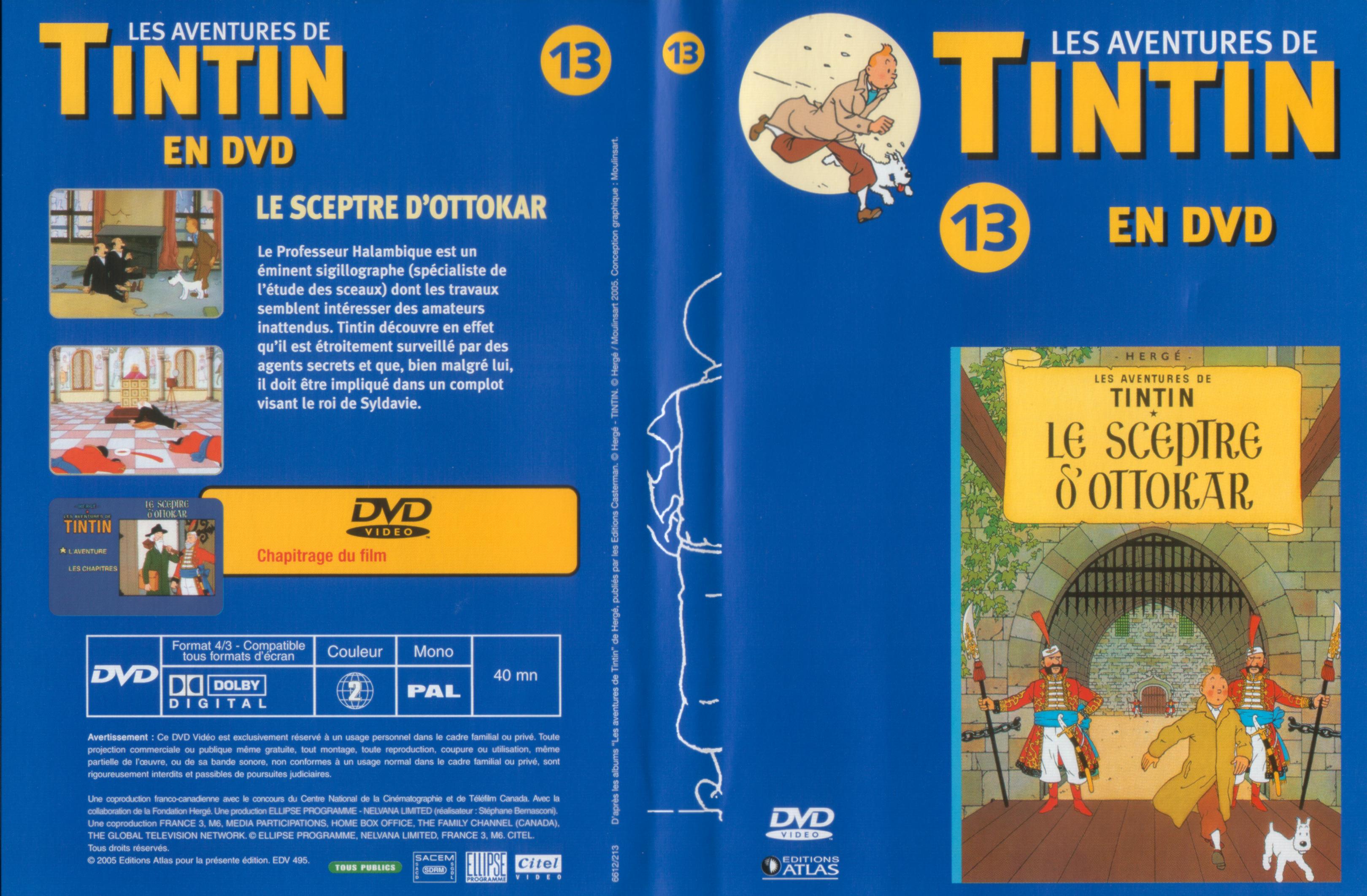 Jaquette DVD Tintin - vol 13 - Le spectre d