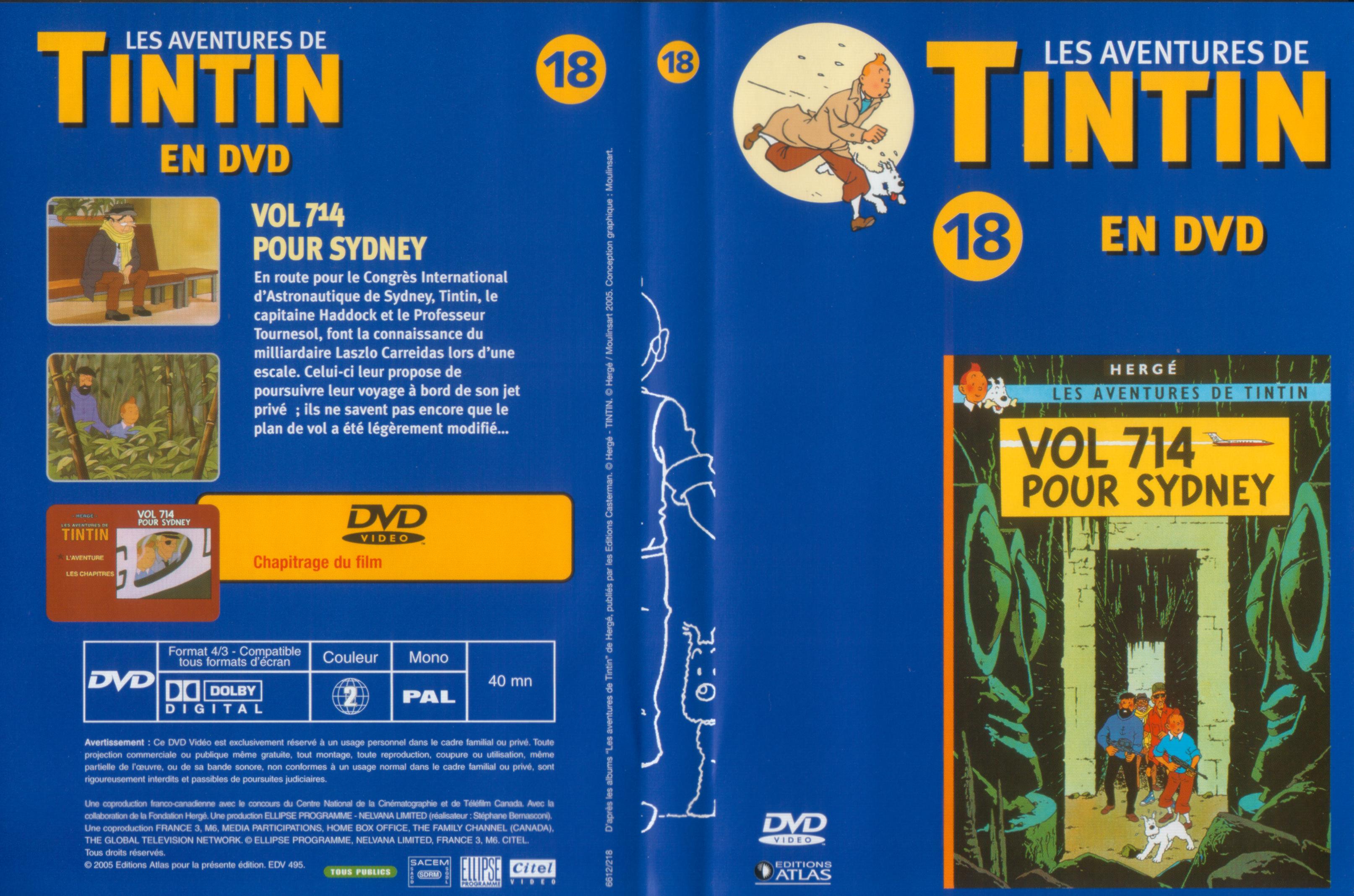 Jaquette DVD Tintin - vol 18 - Vol 714 pour sydney