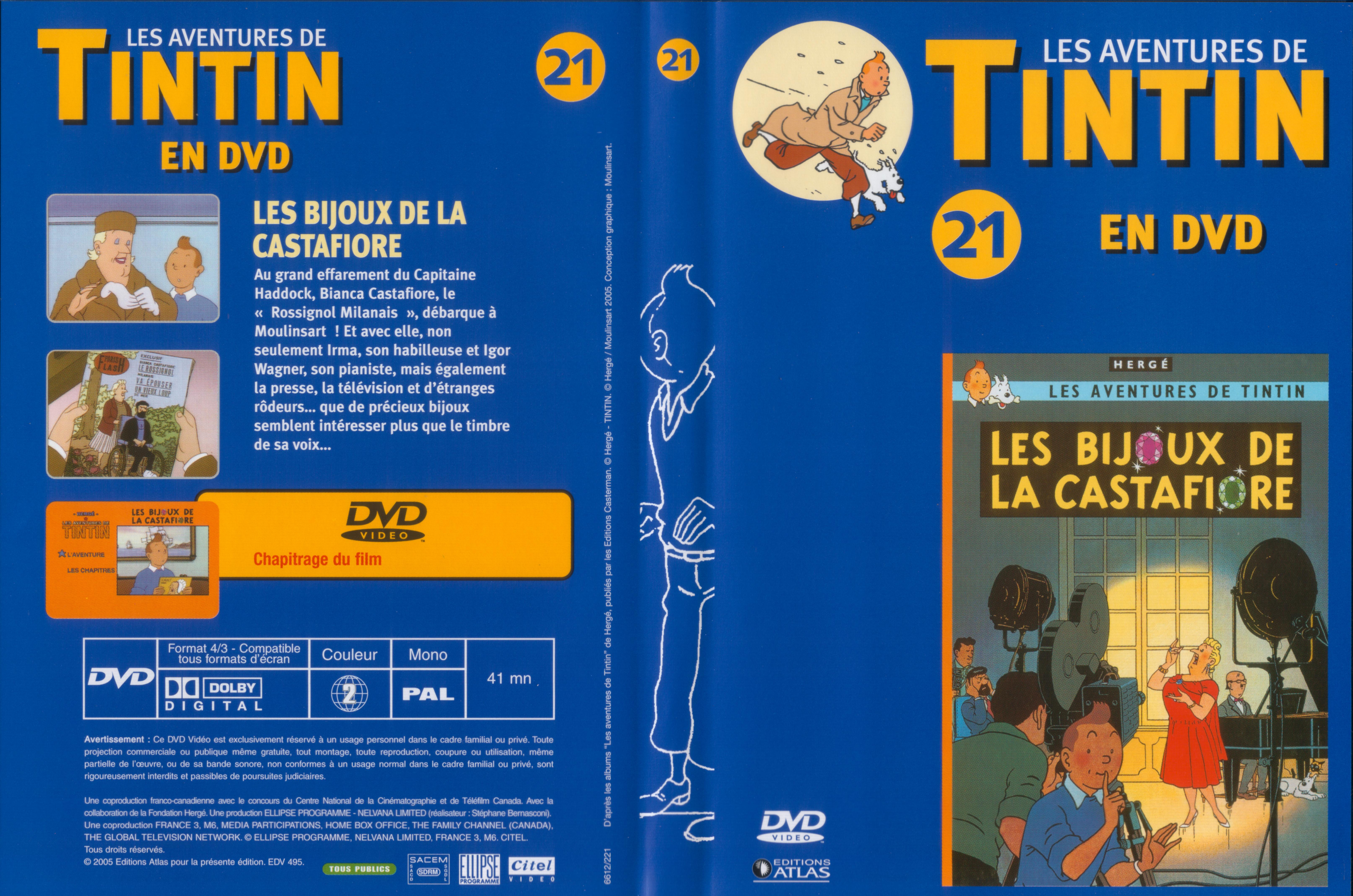 Jaquette DVD Tintin - vol 21 - Les bijoux de la castafiore