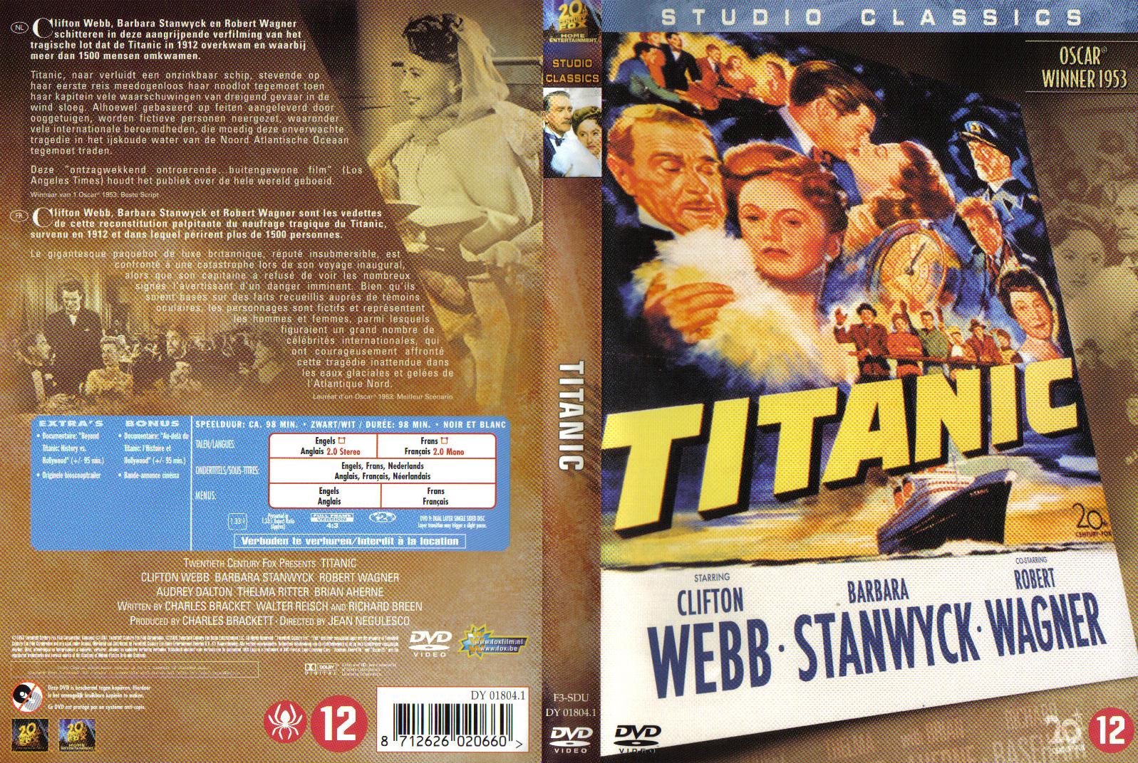 Jaquette DVD Titanic (1953)
