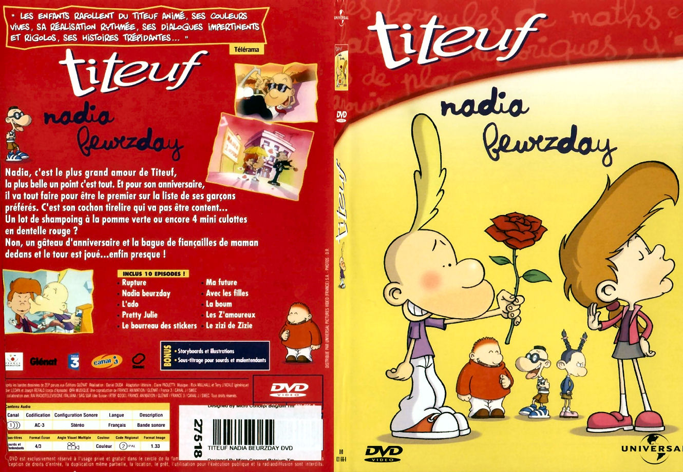 Jaquette DVD Titeuf Nadia Beurzday - SLIM