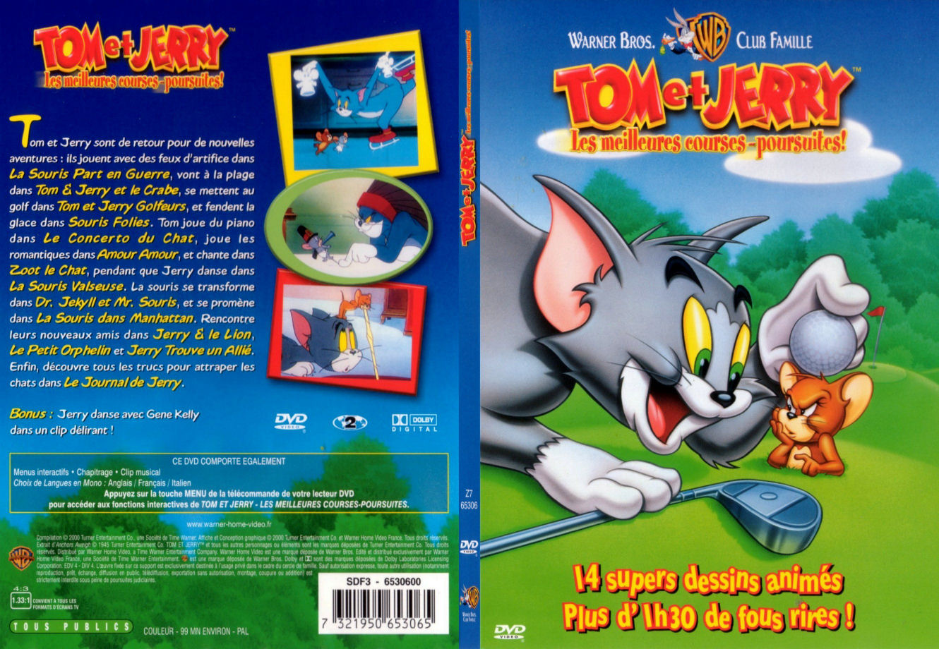 Jaquette DVD Tom et Jerry Les meilleures courses-poursuites - SLIM
