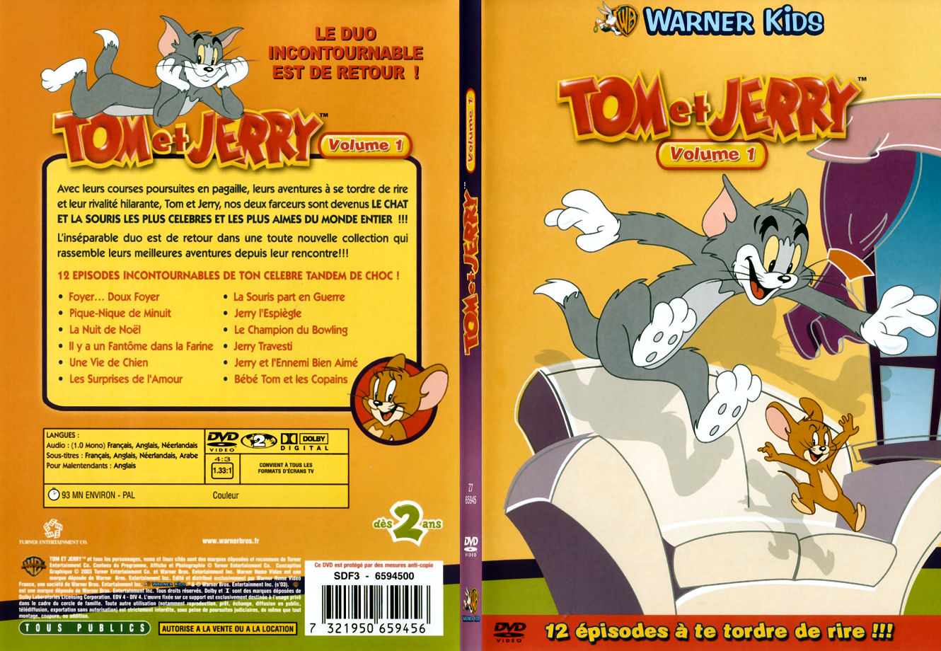 Jaquette DVD Tom et Jerry vol 1 - SLIM