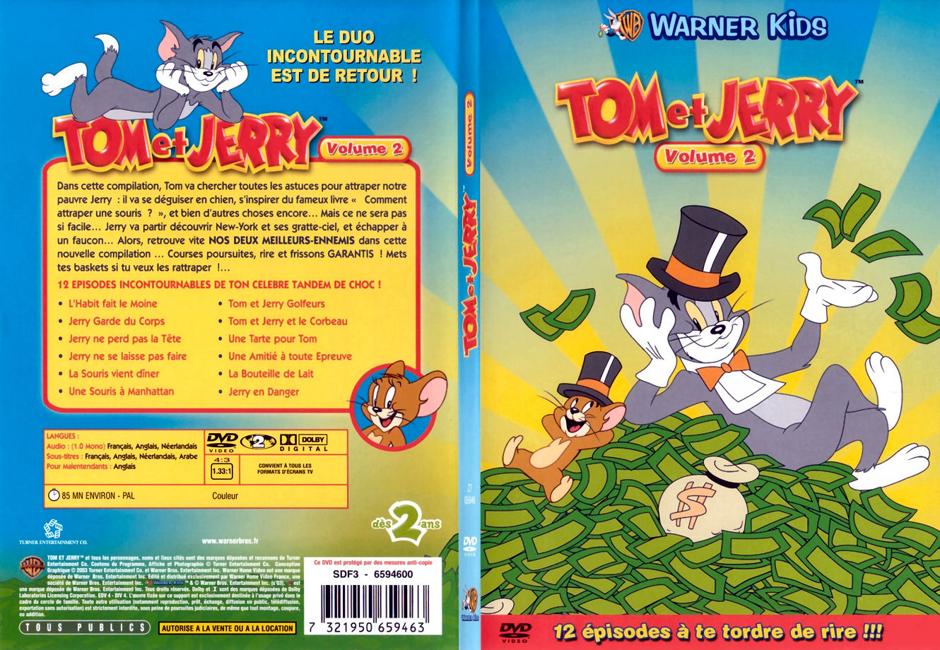 Jaquette DVD Tom et Jerry vol 2 - SLIM