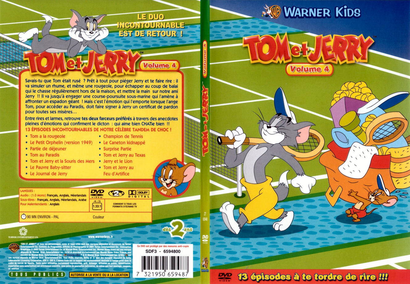 Jaquette DVD Tom et Jerry vol 4 - SLIM
