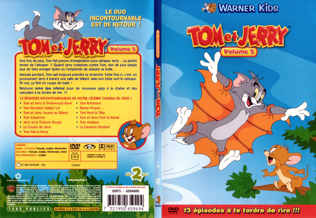 Jaquette DVD Tom et Jerry vol 5 - SLIM