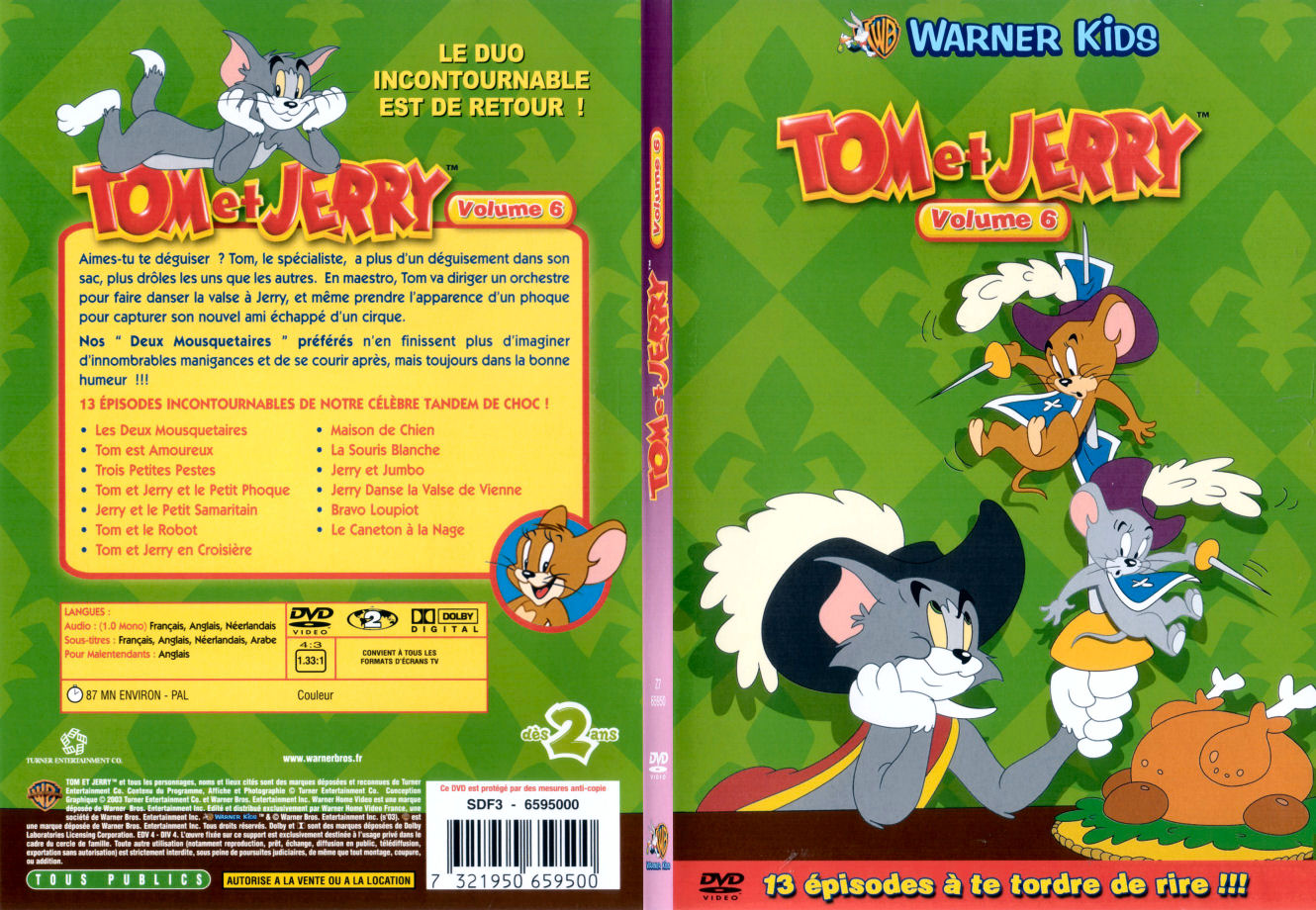 Jaquette DVD Tom et Jerry vol 6 - SLIM