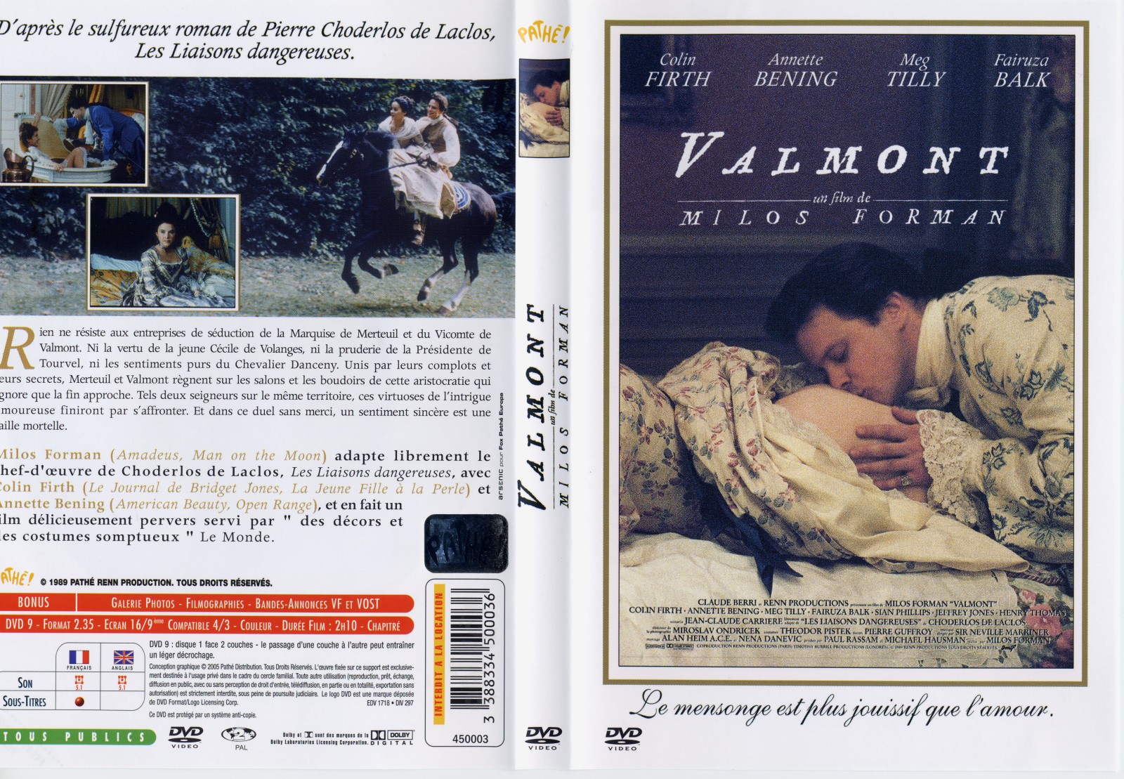 Jaquette DVD Valmont
