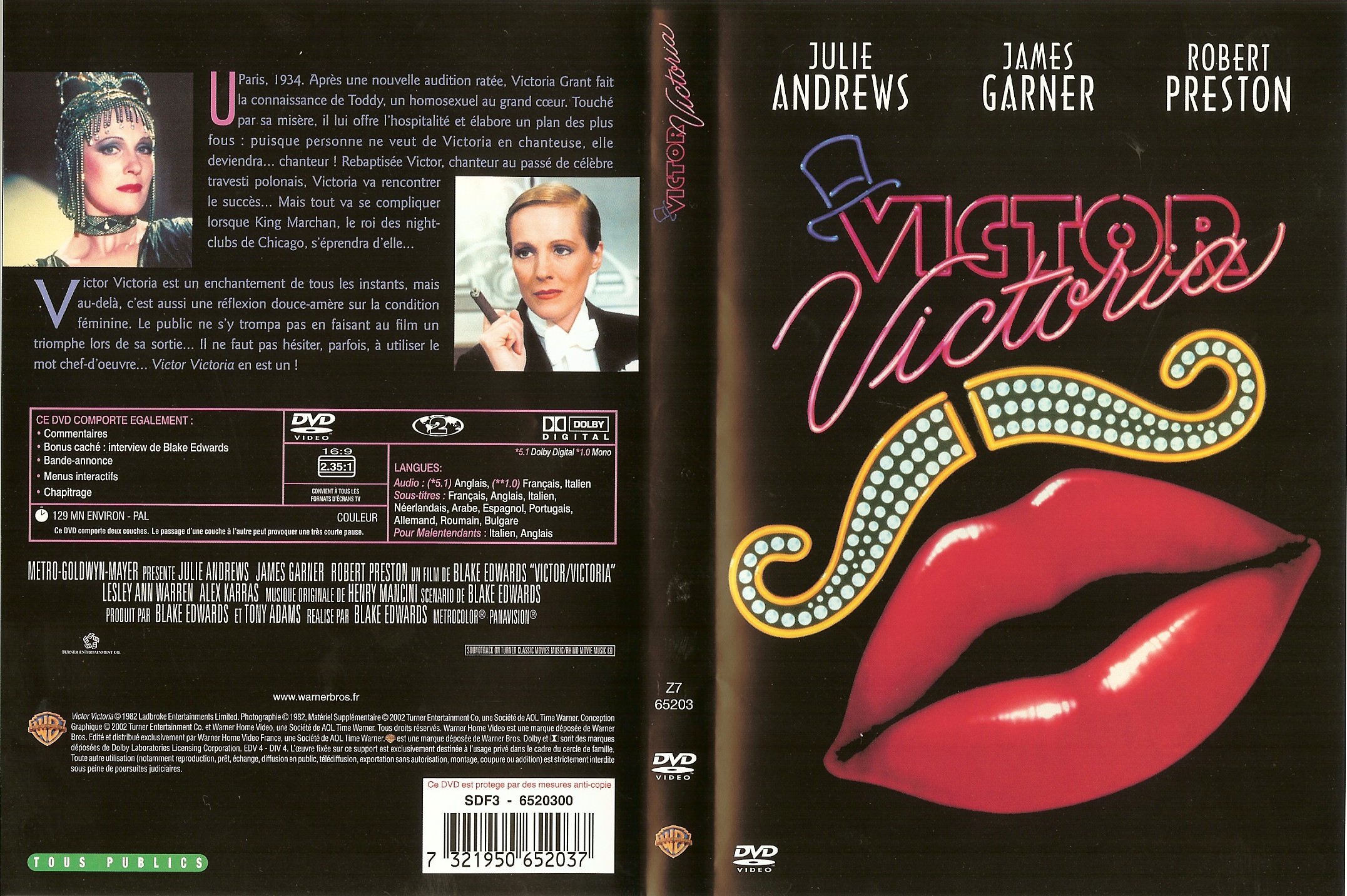 Jaquette DVD Victor et Victoria