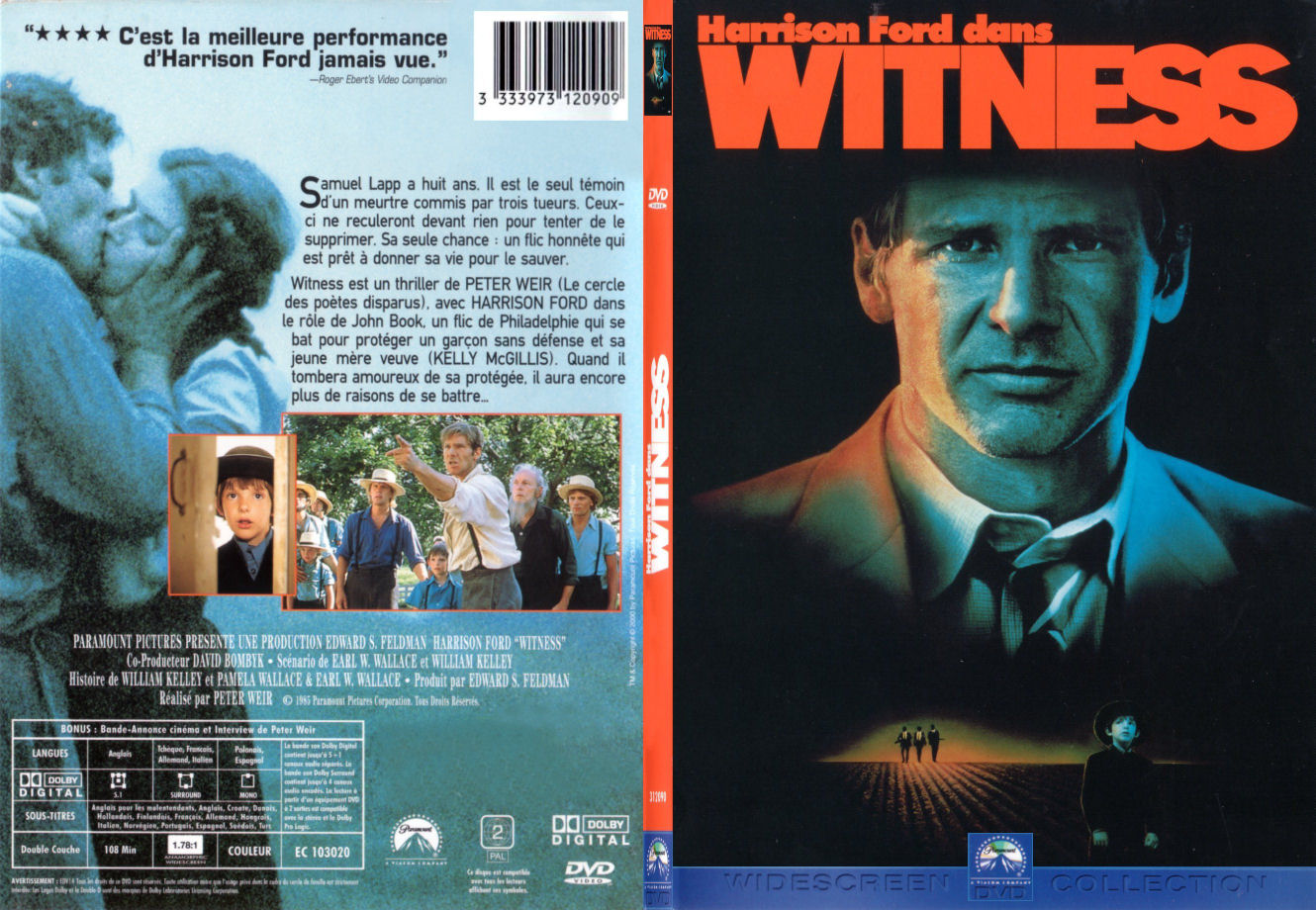 Jaquette DVD Witness - SLIM
