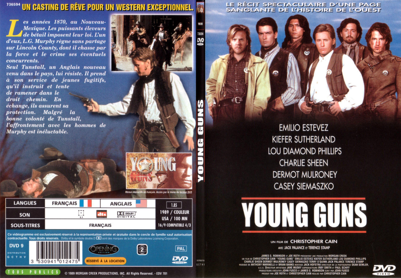 Jaquette DVD Young guns - SLIM