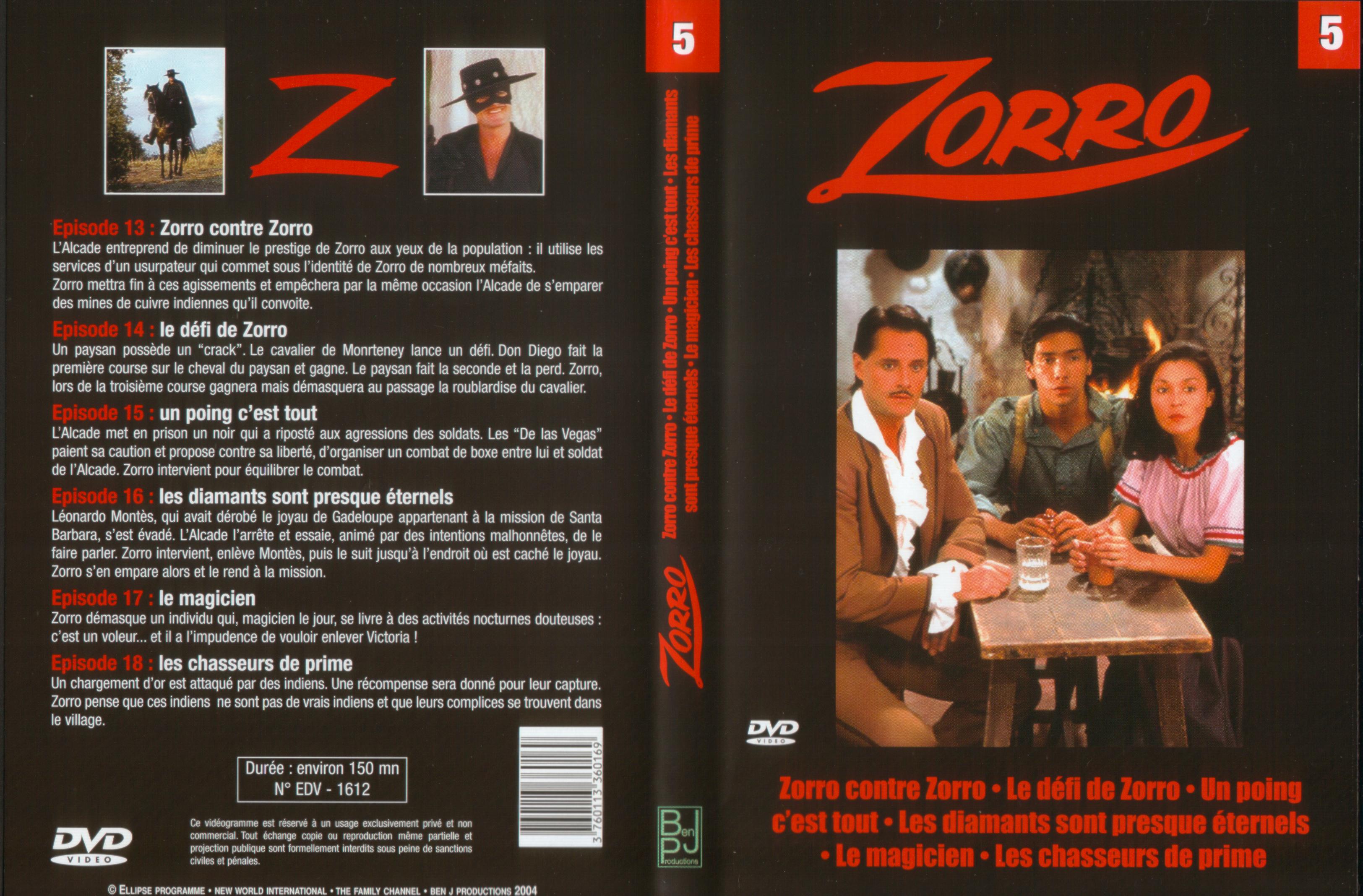 Jaquette DVD Zorro vol 5