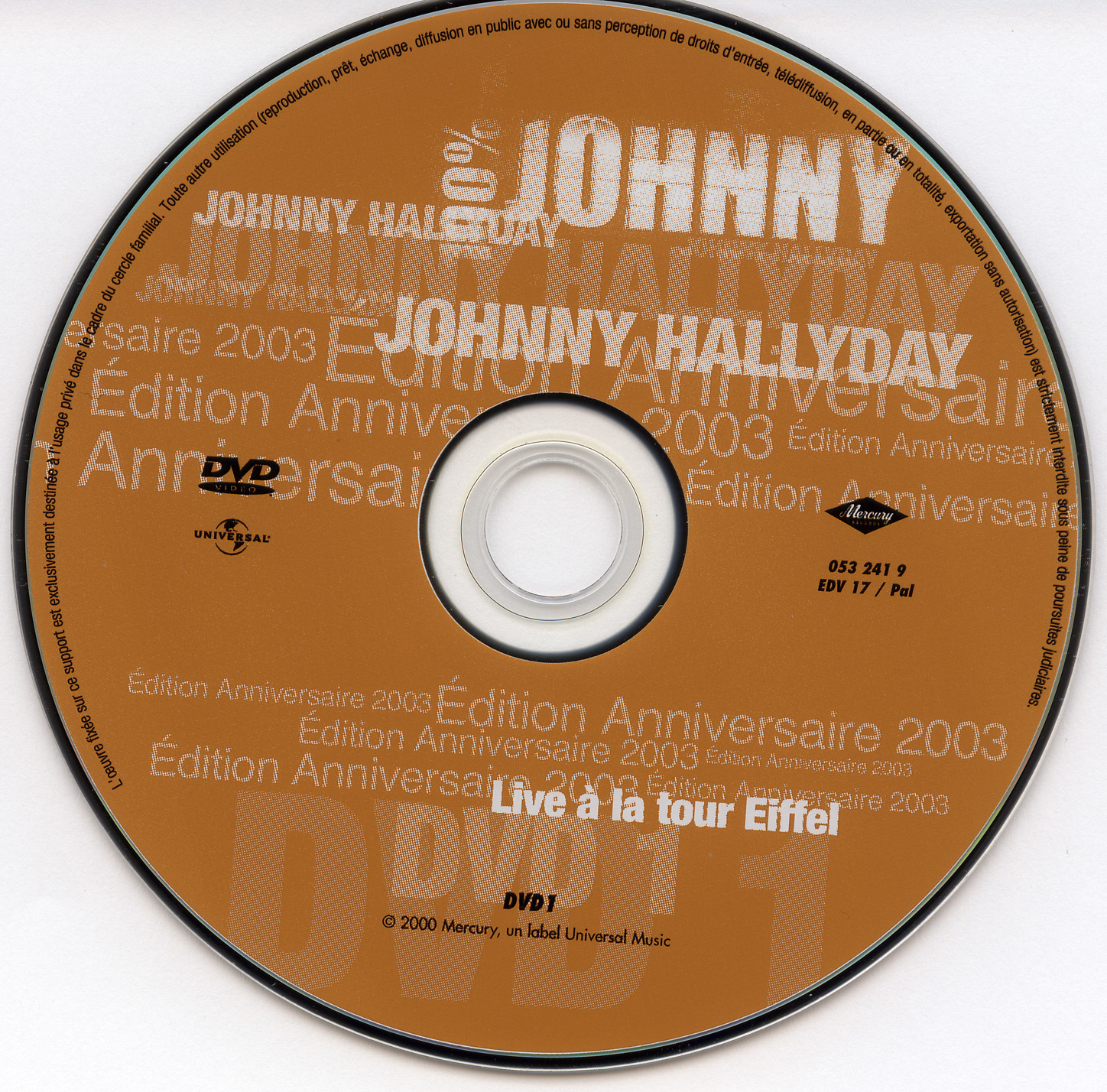 Johnny 100 Johnny Live  la tour Eiffel (disc 1)