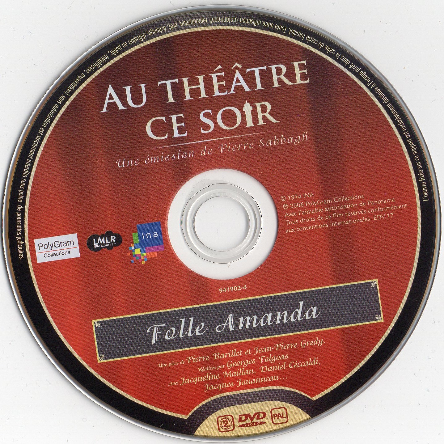 Au theatre ce soir - Folle Amanda