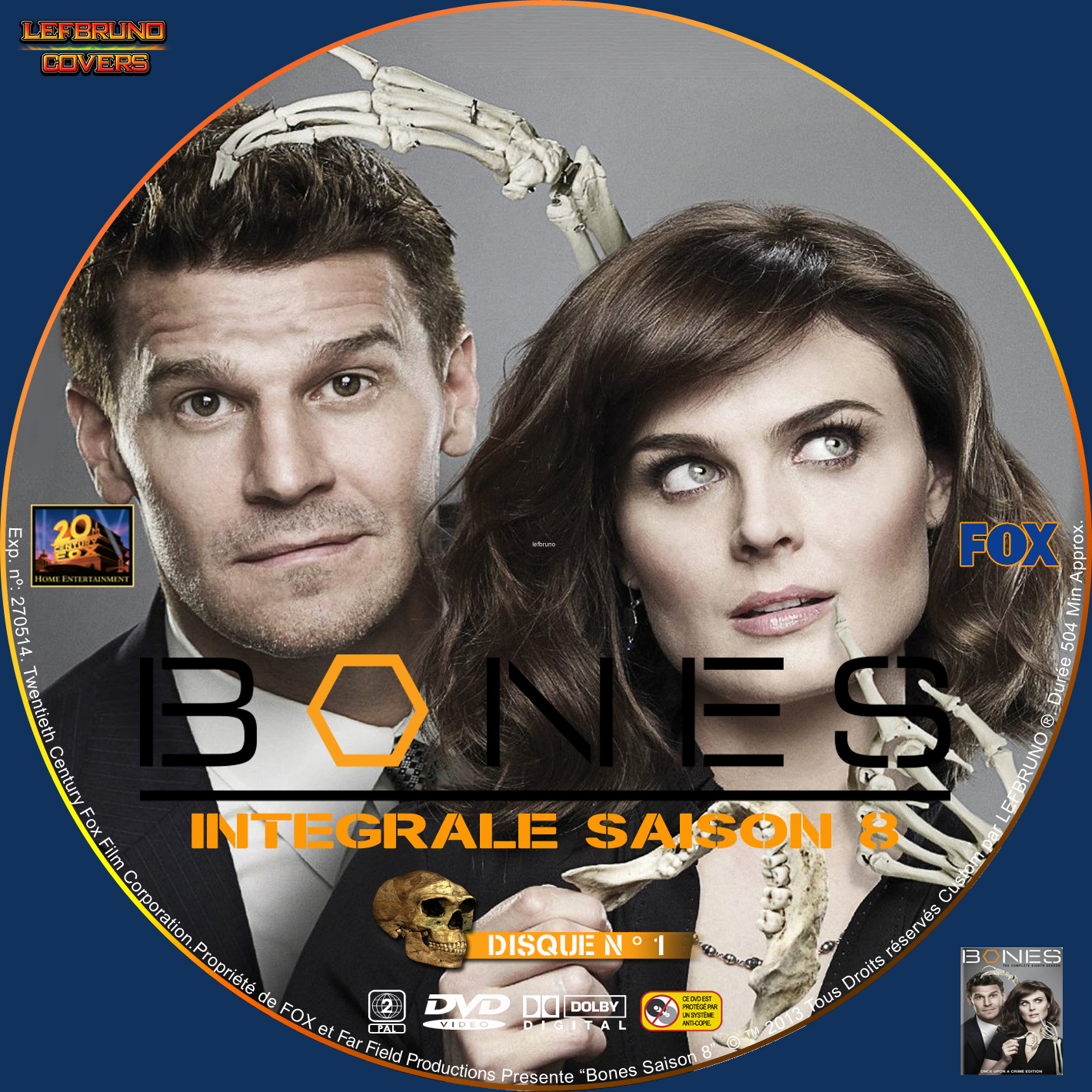 Bones Saison 8 DISC 1 custom