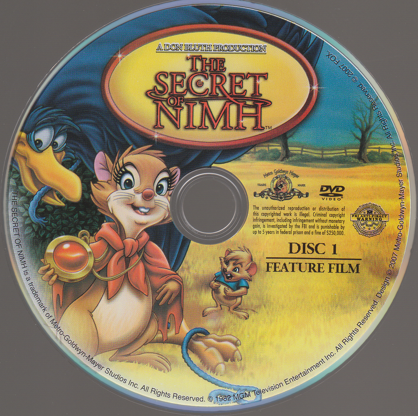 Brisby et le secret de Nimh DISC 1 (Canadienne)