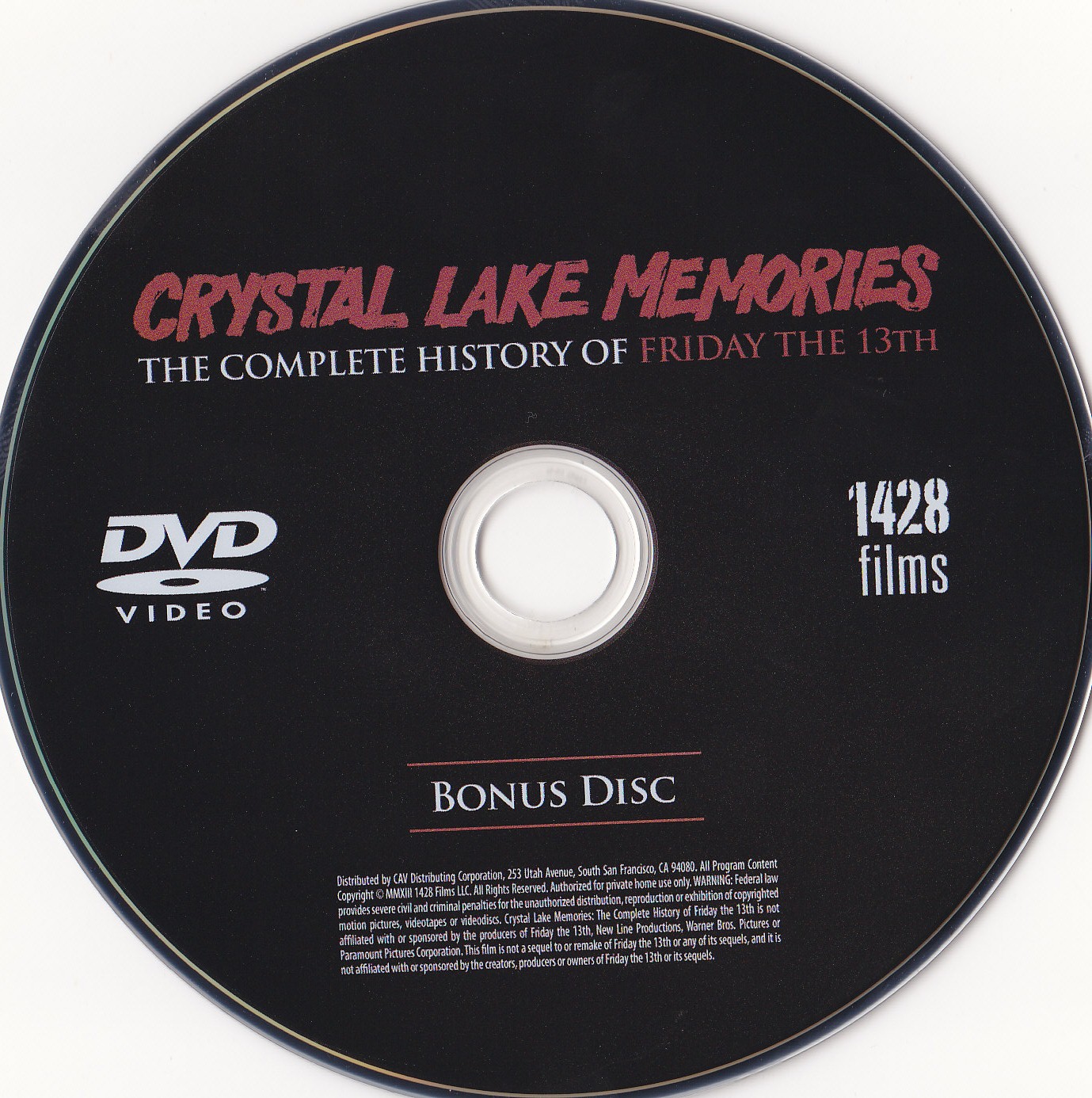 Crystal Lake Memories (Sticker DVD - Bonus Disc)
