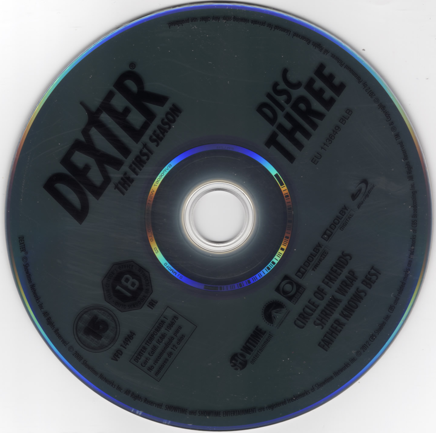 Dexter saison 1 DISC 3 (BLU-RAY)