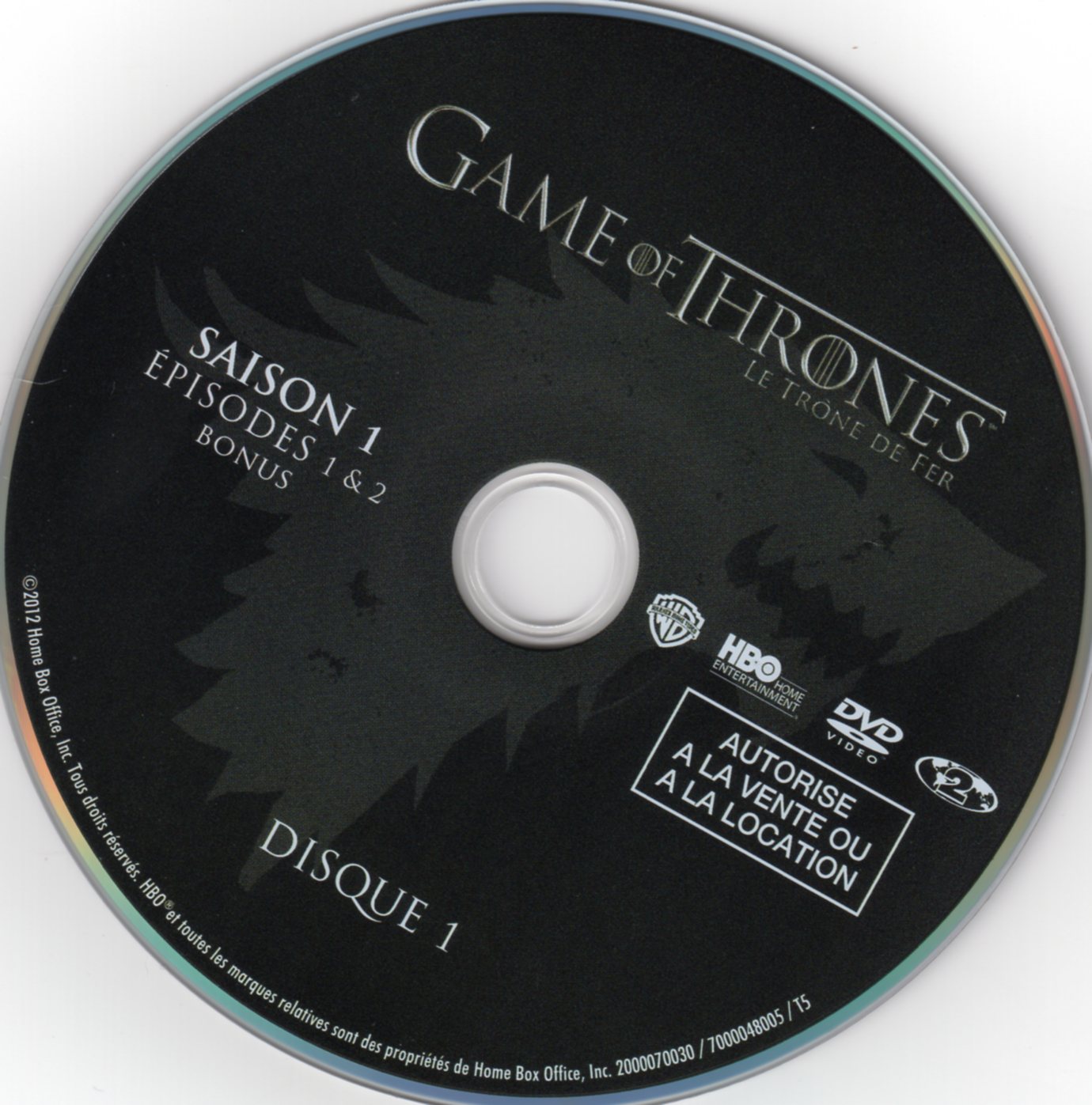 Game of thrones (le trone de fer) Saison 1 DVD 1