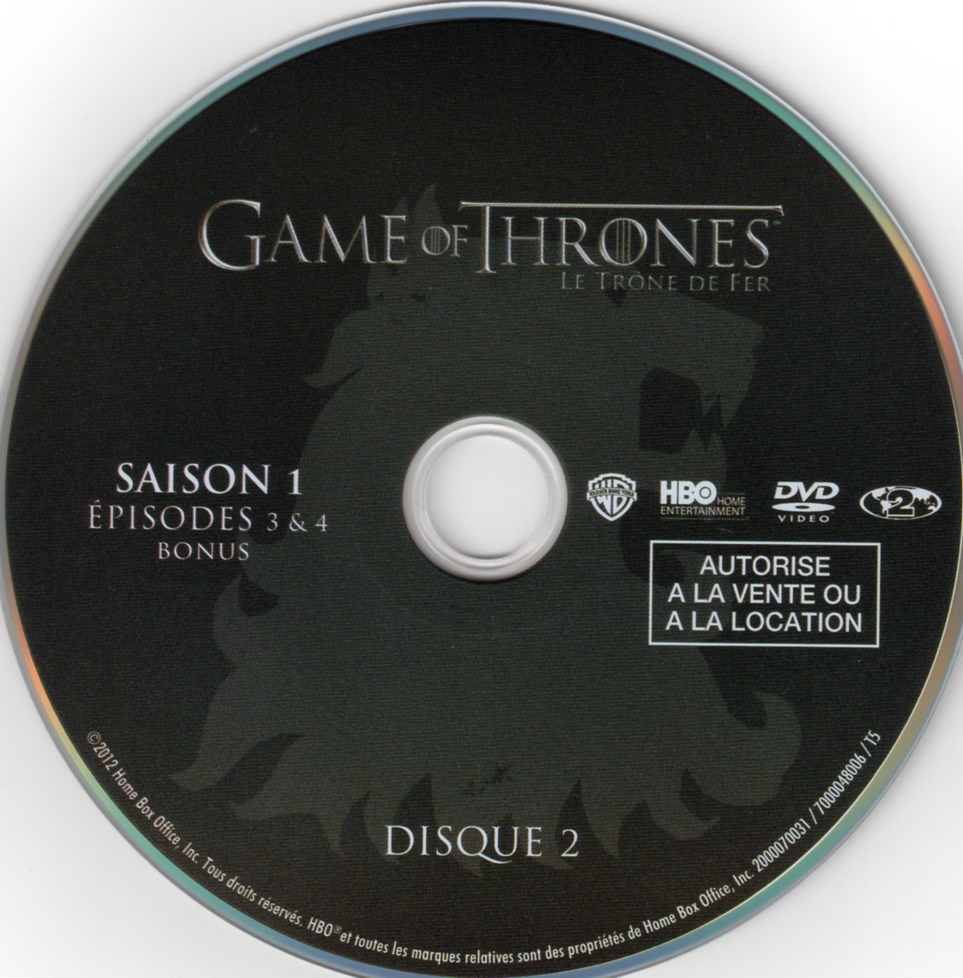 Game of thrones (le trone de fer) Saison 1 DVD 2