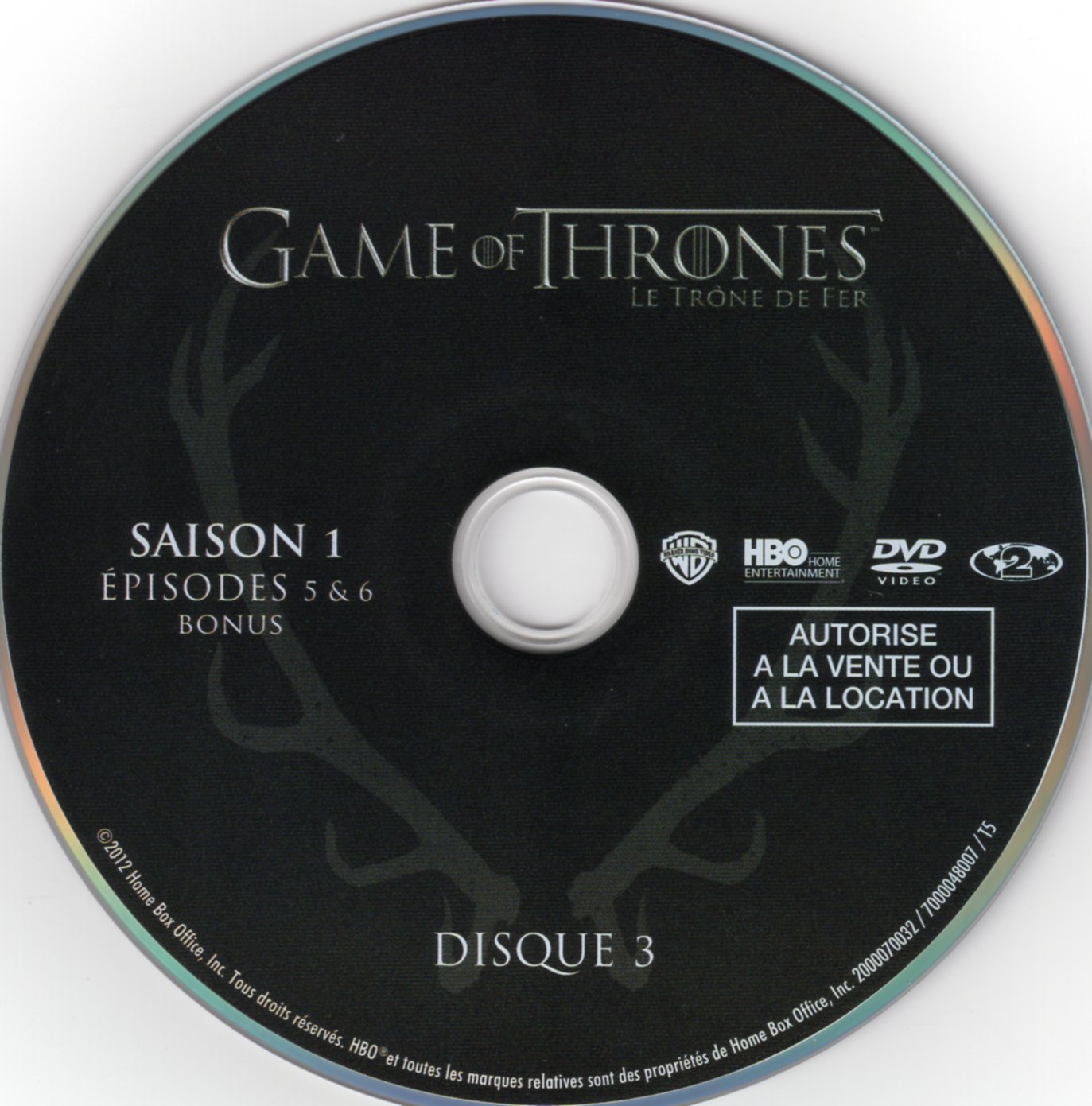 Game of thrones (le trone de fer) Saison 1 DVD 3