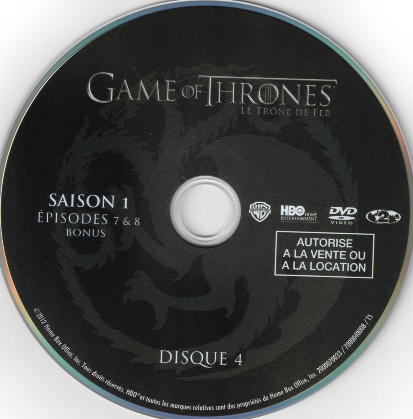 Game of thrones (le trone de fer) Saison 1 DVD 4