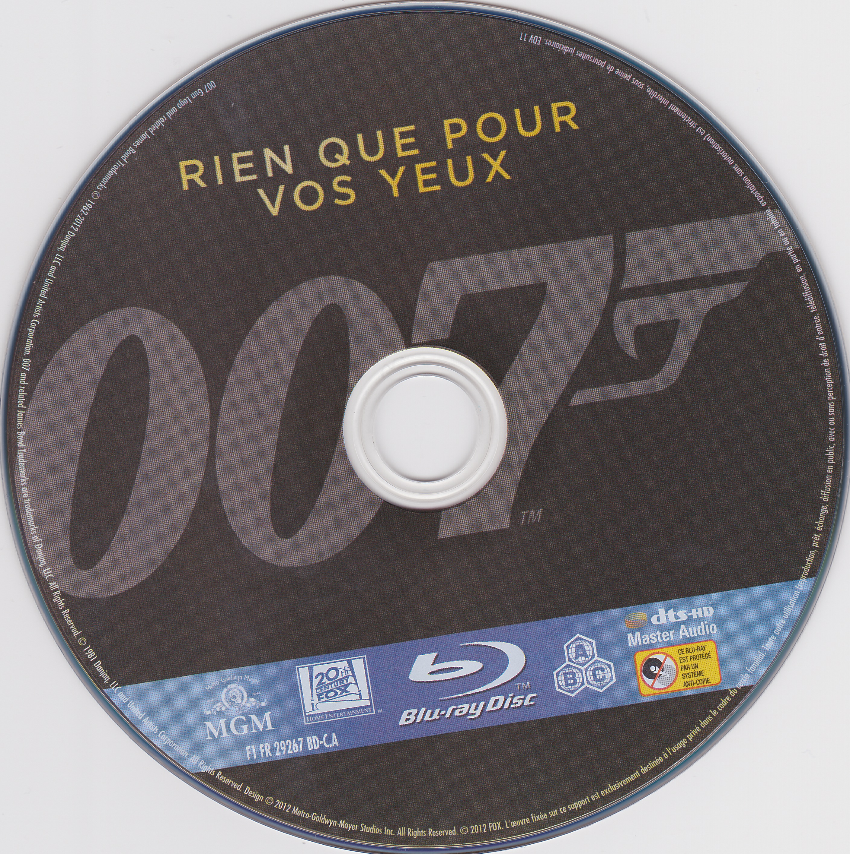 James Bond 007 Rien que pour vos yeux (BLU-RAY)