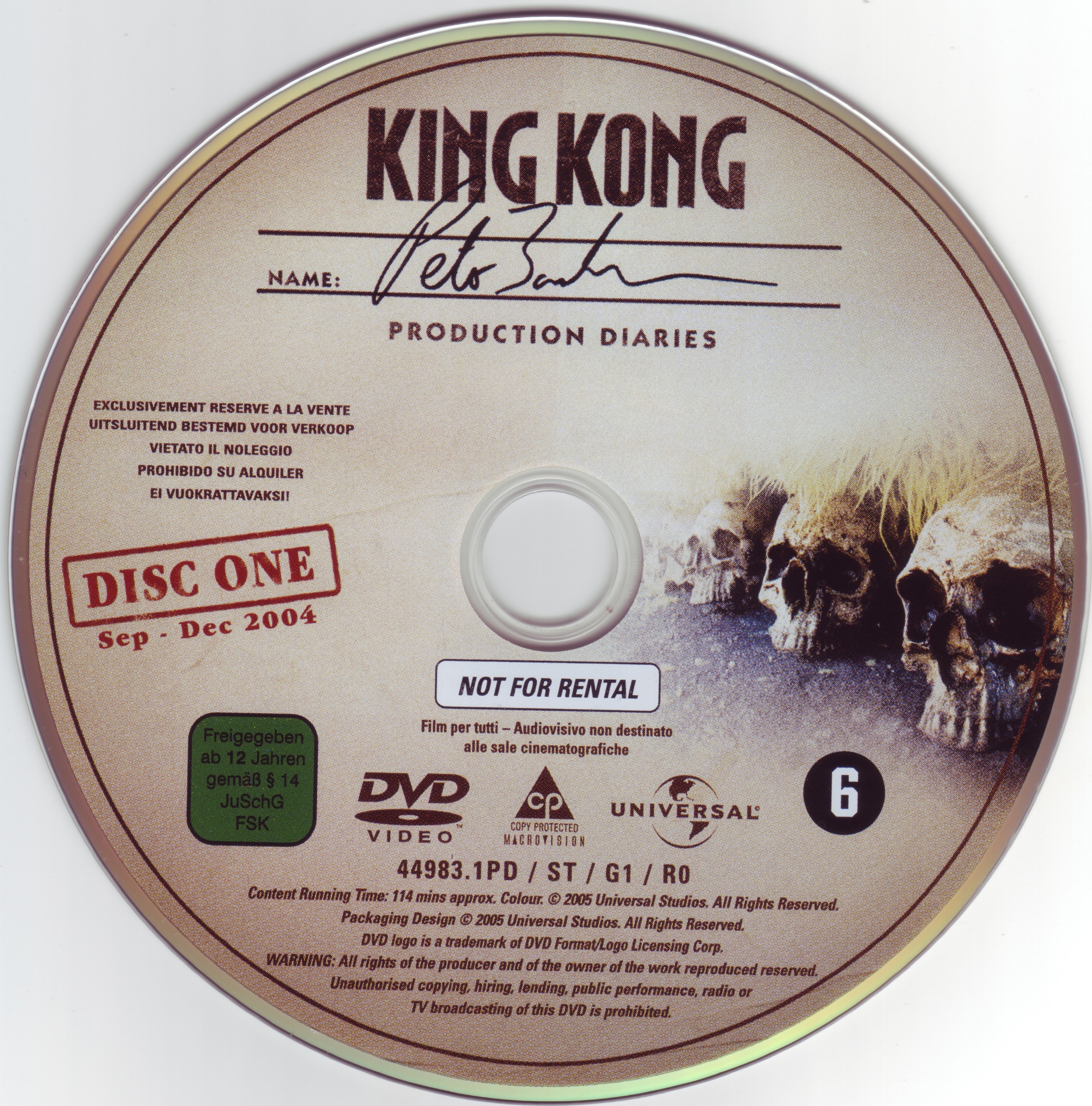 King Kong 2005 Making of Disc 1