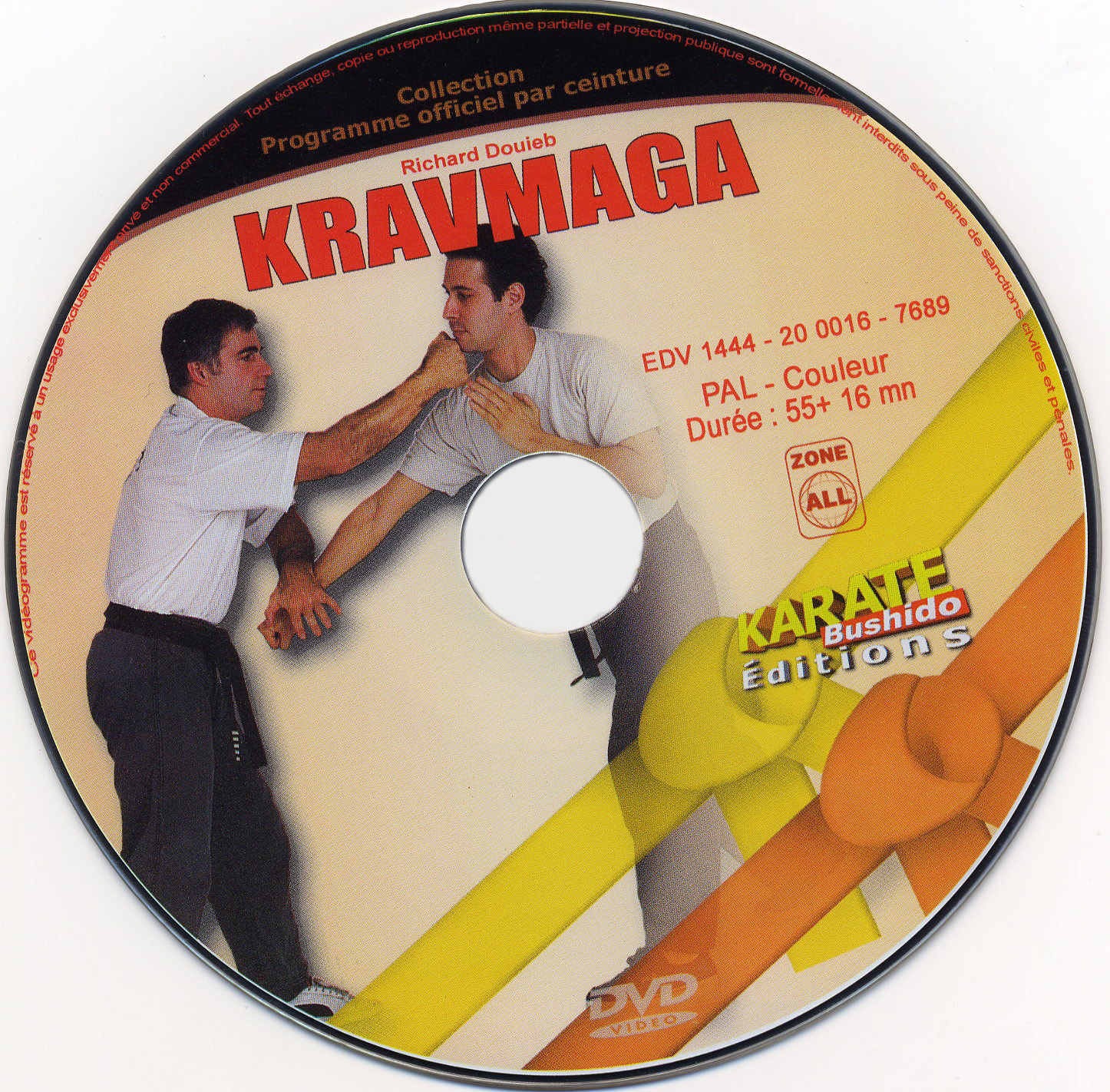 Kravmaga par ceinture - ceinture jaune orange