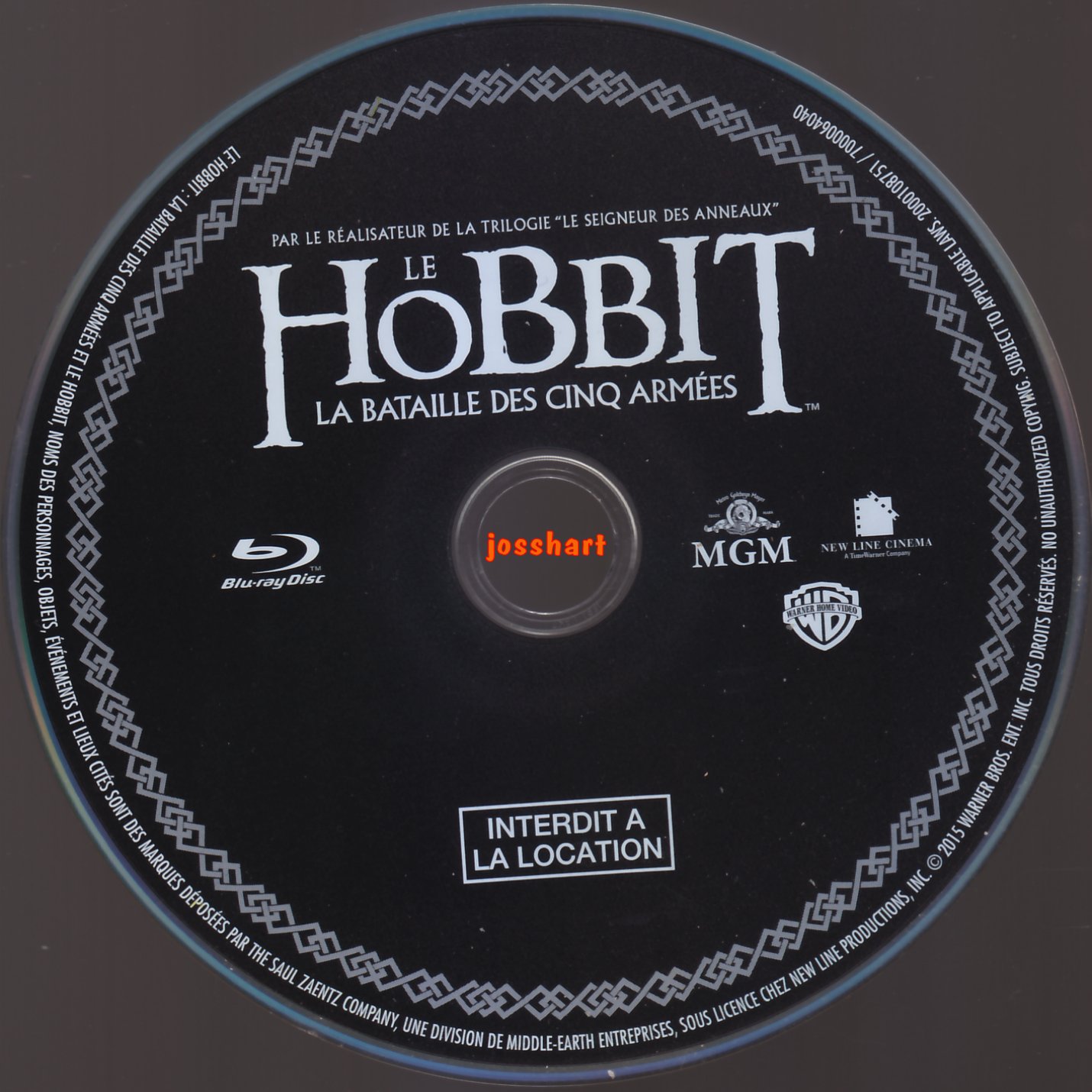 Le Hobbit la Bataille des Cinq Armes Partie 2 3D (BLU-RAY)