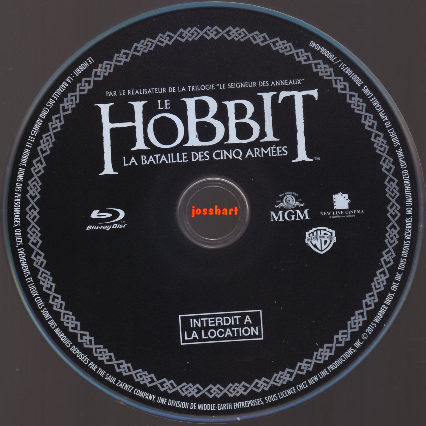 Le Hobbit la Bataille des Cinq Armes (BLU-RAY)