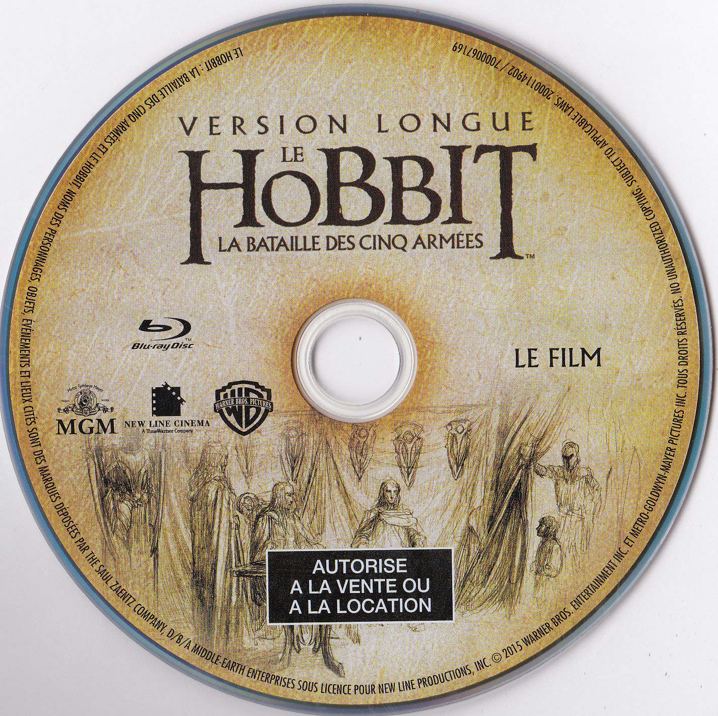 Le Hobbit la Bataille des Cinq Armes (Le Hobbit la Bataille des Cinq Armes (Version Longue) (BLU-RAY)